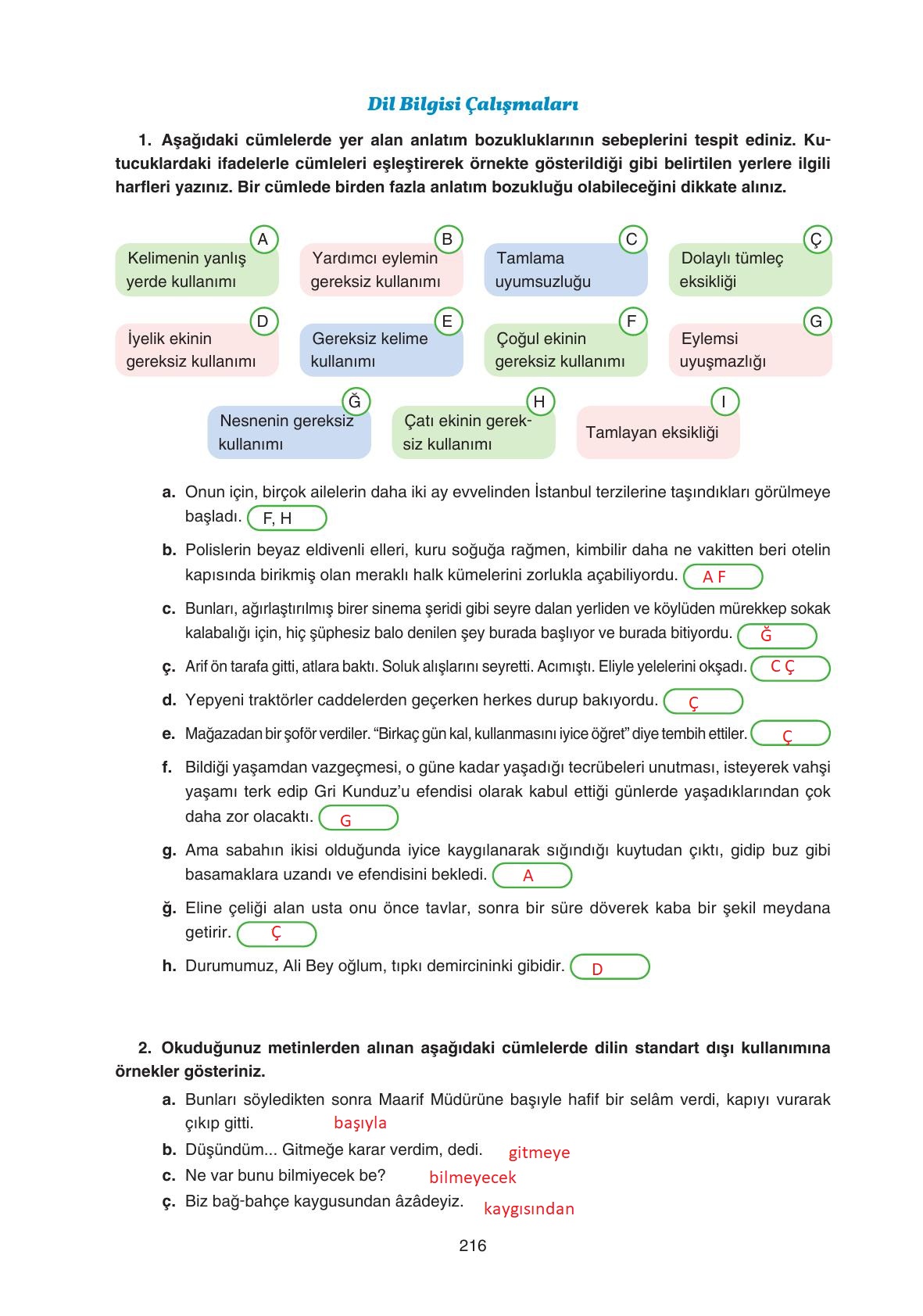 11. Sınıf Gizem Yayınları Türk Dili Ve Edebiyatı Ders Kitabı Sayfa 216 Cevapları 11. Sınıf Gizem Yayınları Türk Dili Ve Edebiyatı Ders Kitabı Sayfa 216 Cevapları