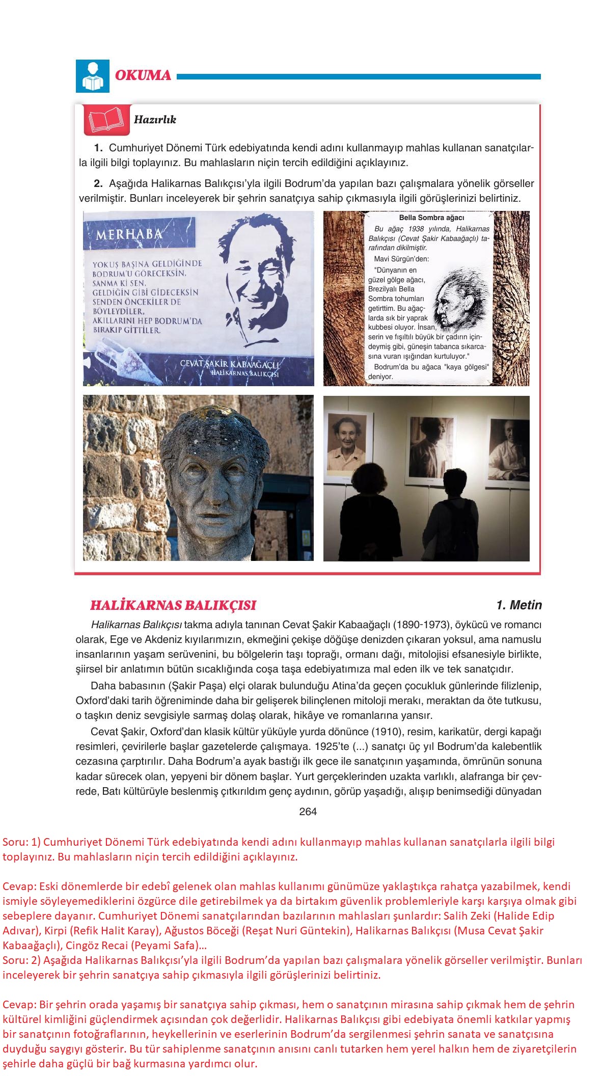 11. Sınıf Gizem Yayınları Türk Dili Ve Edebiyatı Ders Kitabı Sayfa 264 Cevapları 11. Sınıf Gizem Yayınları Türk Dili Ve Edebiyatı Ders Kitabı Sayfa 264 Cevapları