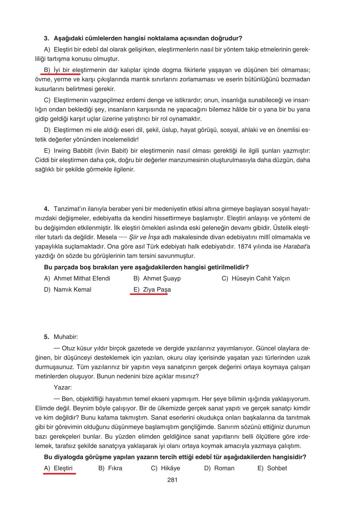 11. Sınıf Gizem Yayınları Türk Dili Ve Edebiyatı Ders Kitabı Sayfa 281 Cevapları 11. Sınıf Gizem Yayınları Türk Dili Ve Edebiyatı Ders Kitabı Sayfa 281 Cevapları