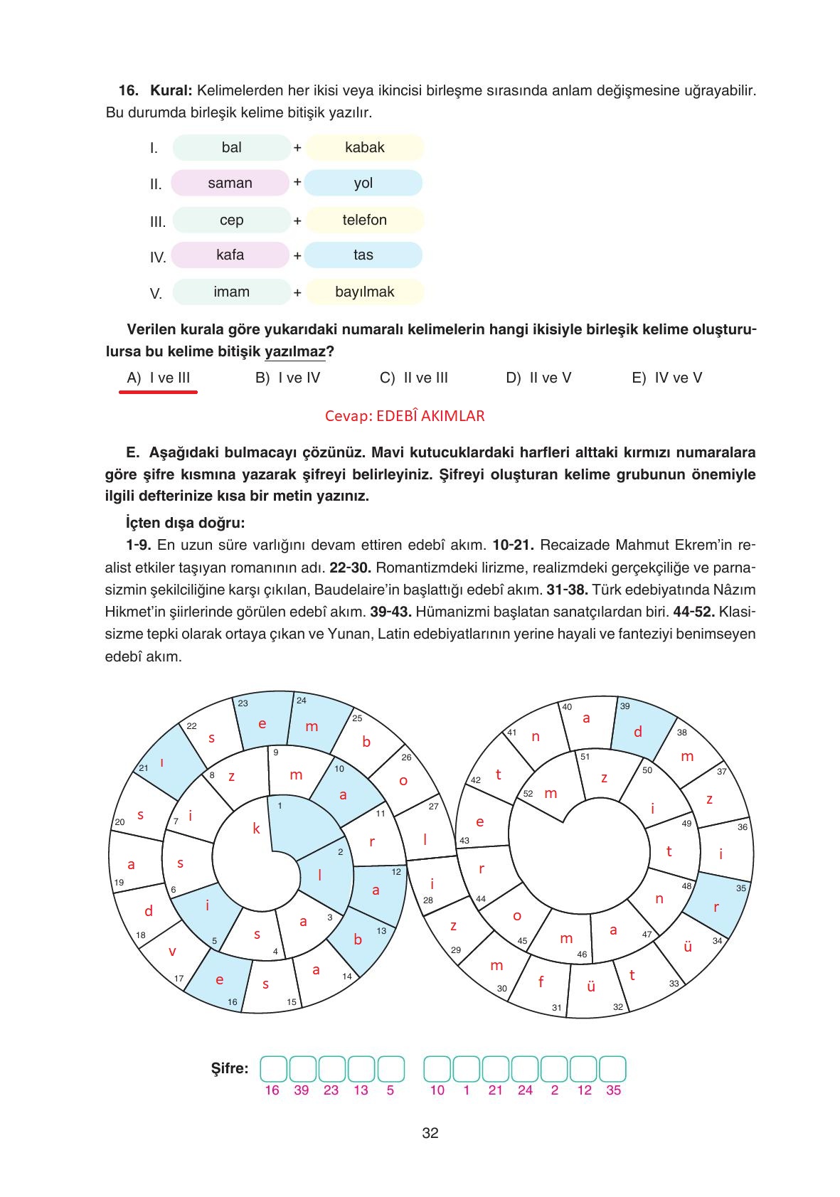 11. Sınıf Gizem Yayınları Türk Dili Ve Edebiyatı Ders Kitabı Sayfa 32 Cevapları 11. Sınıf Gizem Yayınları Türk Dili Ve Edebiyatı Ders Kitabı Sayfa 32 Cevapları