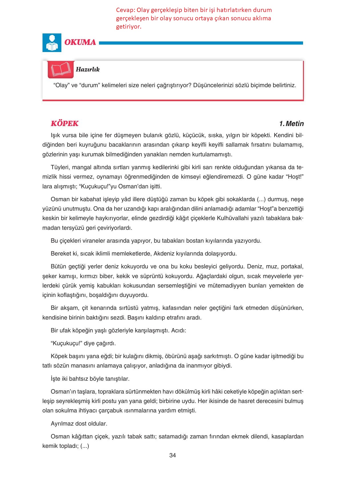 11. Sınıf Gizem Yayınları Türk Dili Ve Edebiyatı Ders Kitabı Sayfa 34 Cevapları 11. Sınıf Gizem Yayınları Türk Dili Ve Edebiyatı Ders Kitabı Sayfa 34 Cevapları