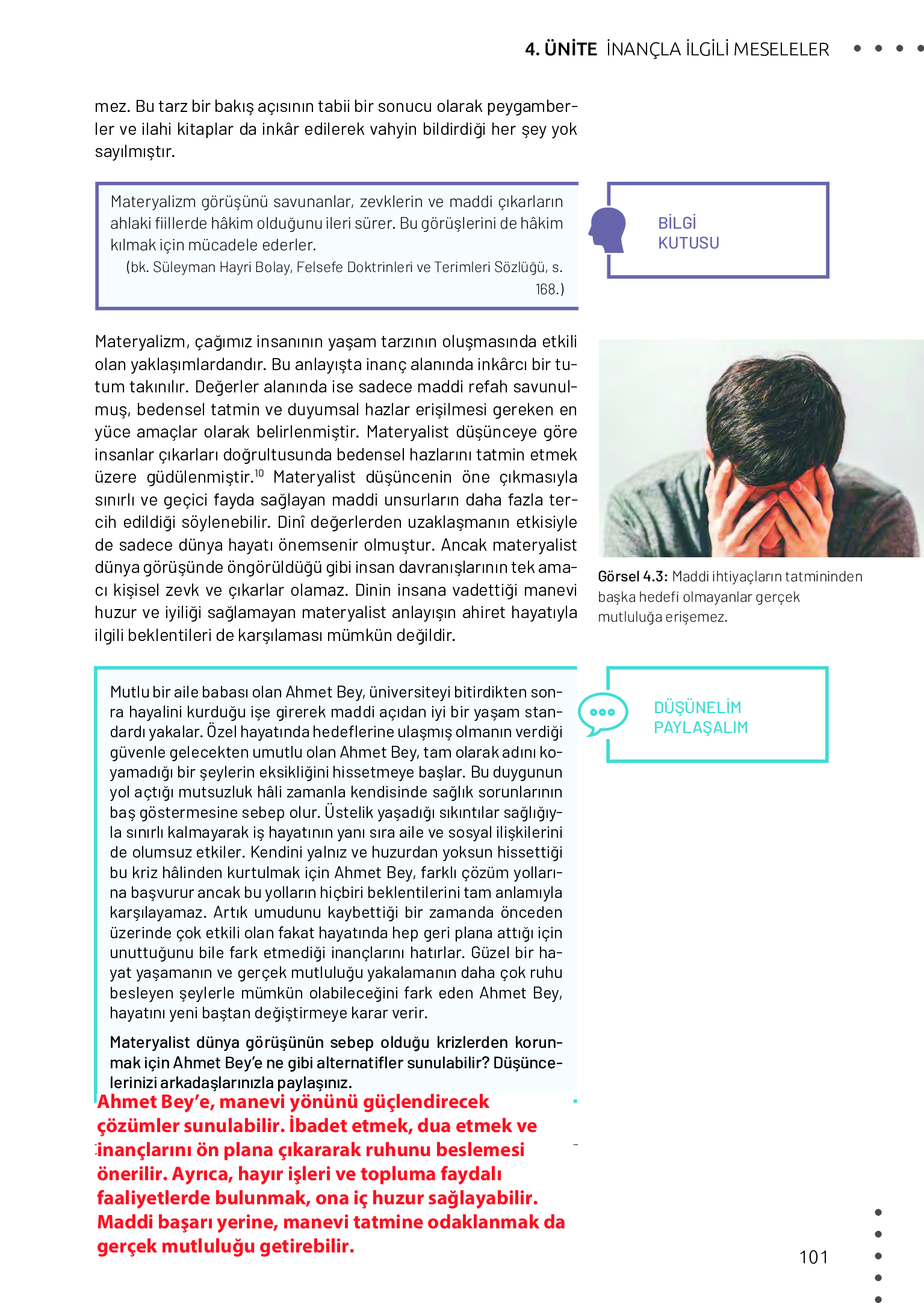 11. Sınıf Meb Yayınları Din Kültürü Ve Ahlak Bilgisi Ders Kitabı Sayfa 101 Cevapları