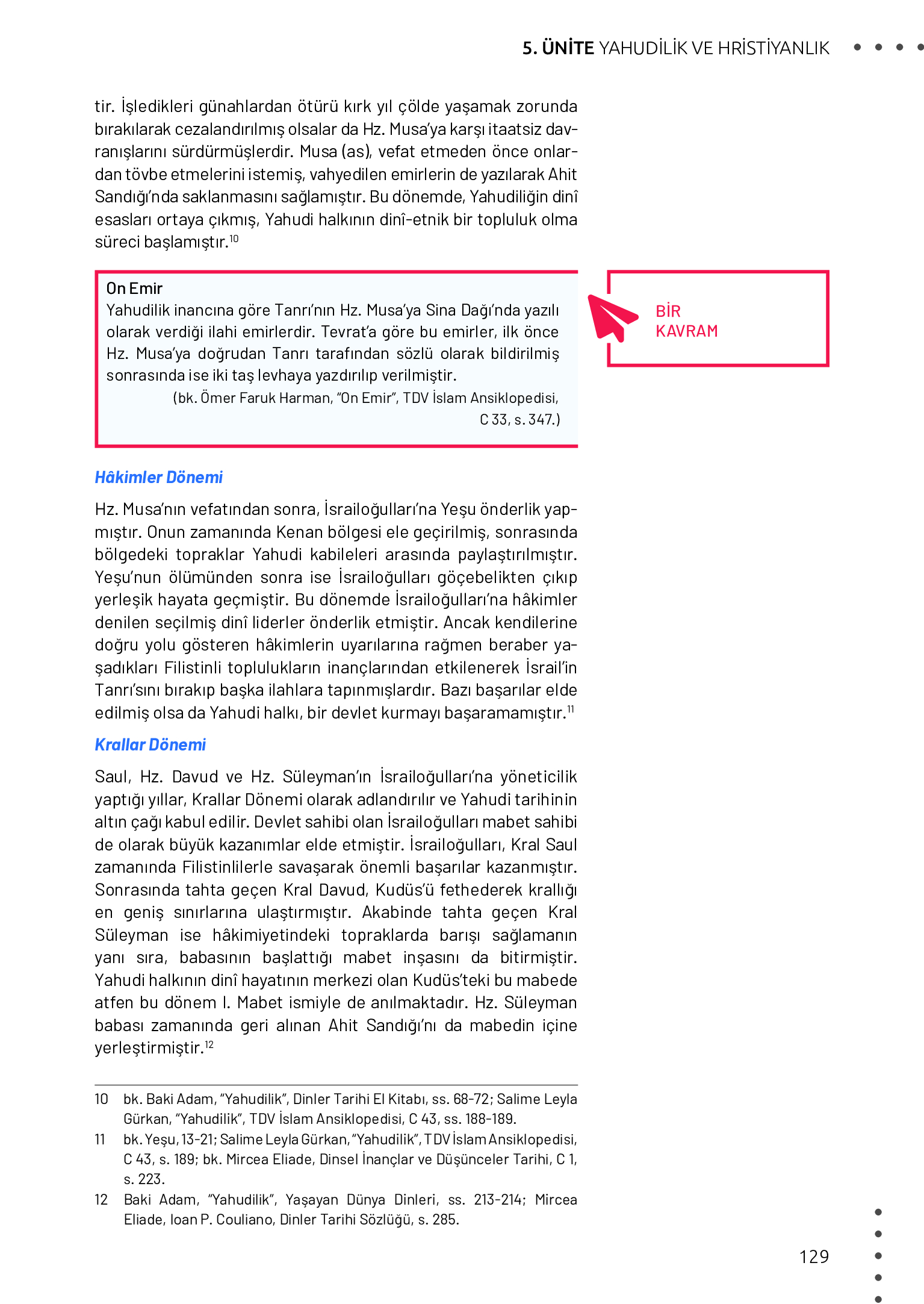 11. Sınıf Meb Yayınları Din Kültürü Ve Ahlak Bilgisi Ders Kitabı Sayfa 129 Cevapları