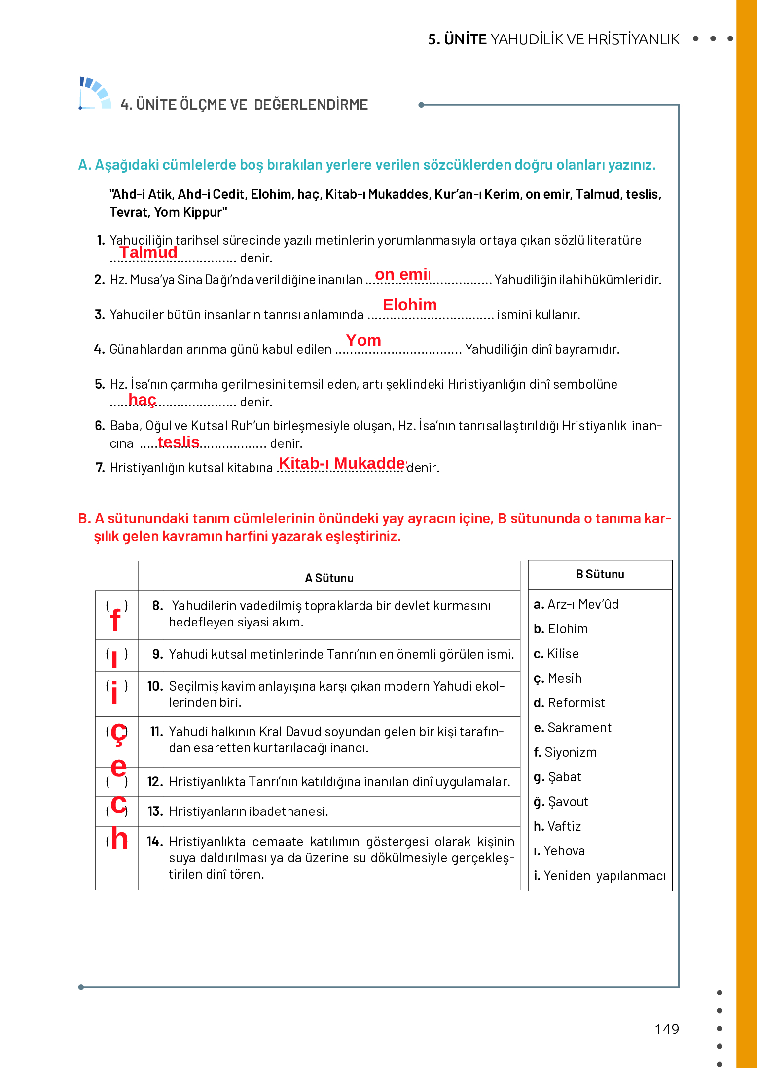 11. Sınıf Meb Yayınları Din Kültürü Ve Ahlak Bilgisi Ders Kitabı Sayfa 149 Cevapları 11. Sınıf Meb Yayınları Din Kültürü Ve Ahlak Bilgisi Ders Kitabı Sayfa 149 Cevapları