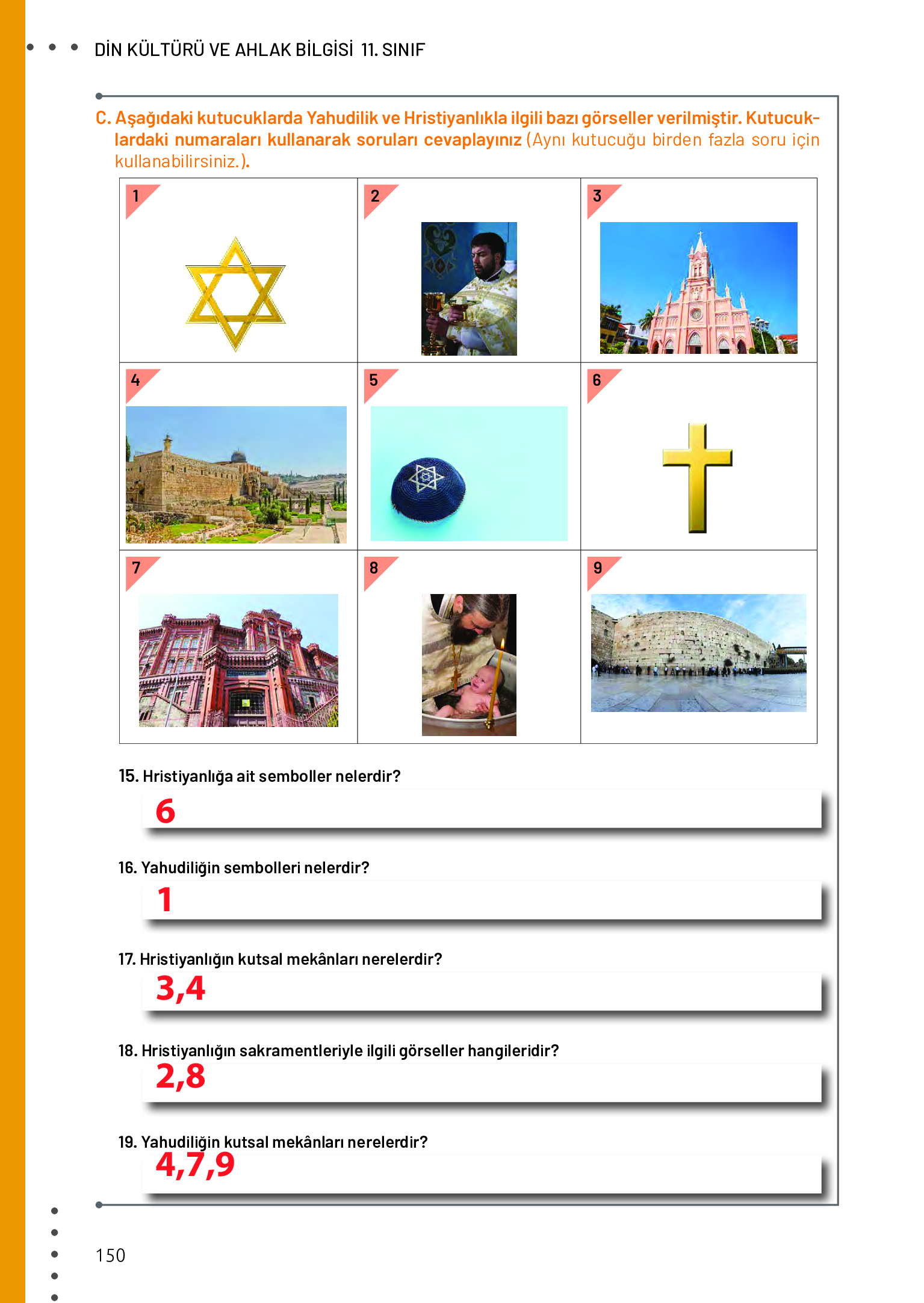11. Sınıf Meb Yayınları Din Kültürü Ve Ahlak Bilgisi Ders Kitabı Sayfa 150 Cevapları 11. Sınıf Meb Yayınları Din Kültürü Ve Ahlak Bilgisi Ders Kitabı Sayfa 150 Cevapları
