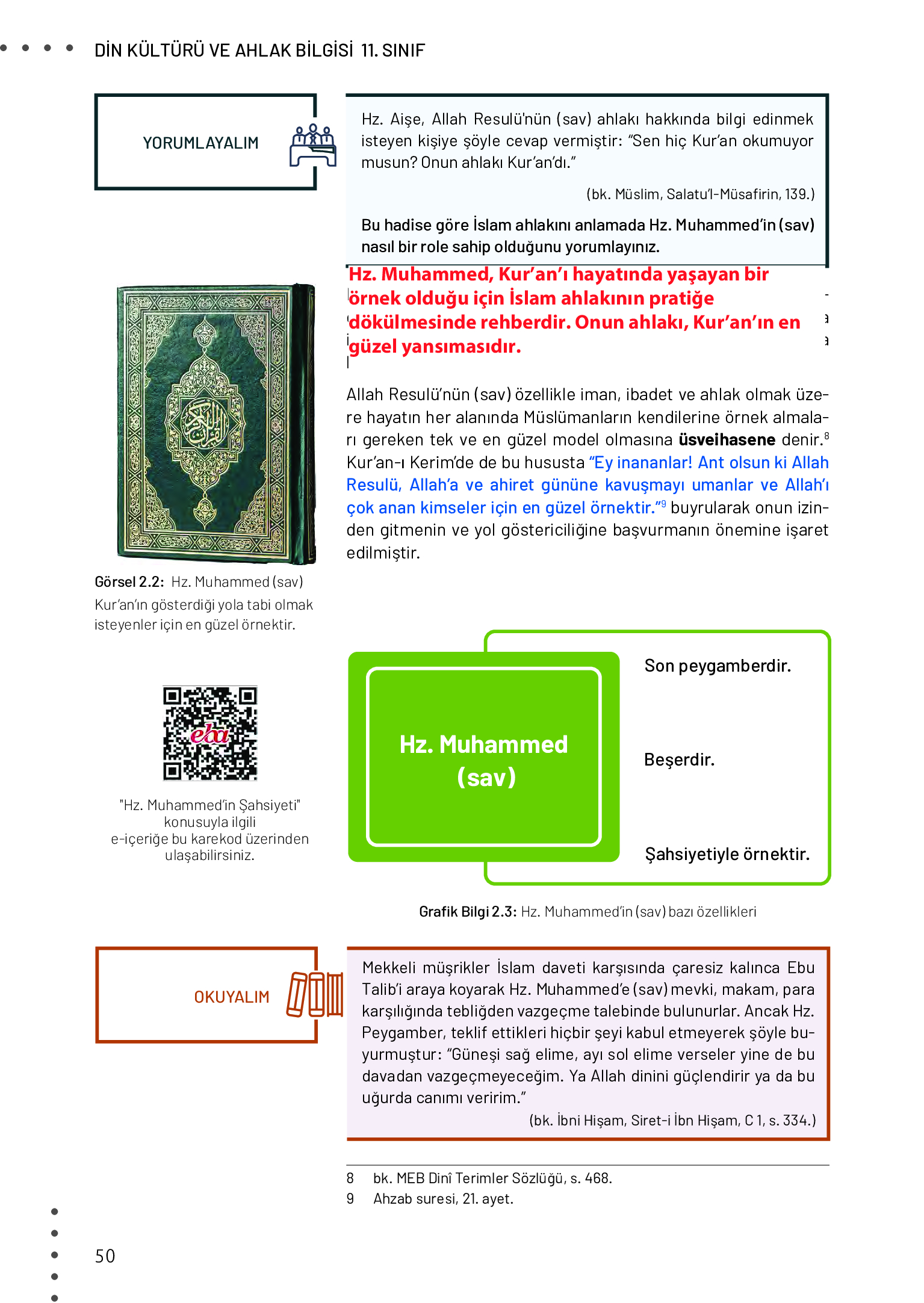 11. Sınıf Meb Yayınları Din Kültürü Ve Ahlak Bilgisi Ders Kitabı Sayfa 50 Cevapları 11. Sınıf Meb Yayınları Din Kültürü Ve Ahlak Bilgisi Ders Kitabı Sayfa 50 Cevapları