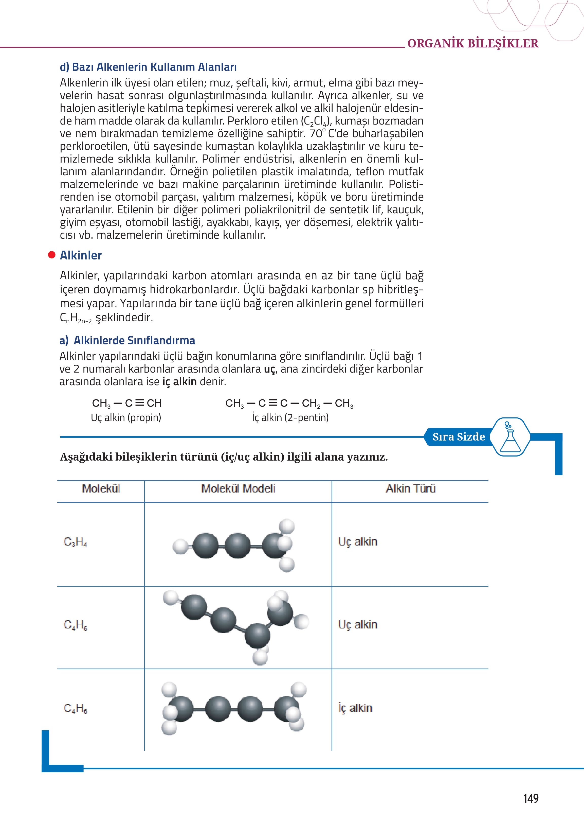 12. Sınıf Meb Yayınları Fen Lisesi Kimya Ders Kitabı Sayfa 149 Cevapları