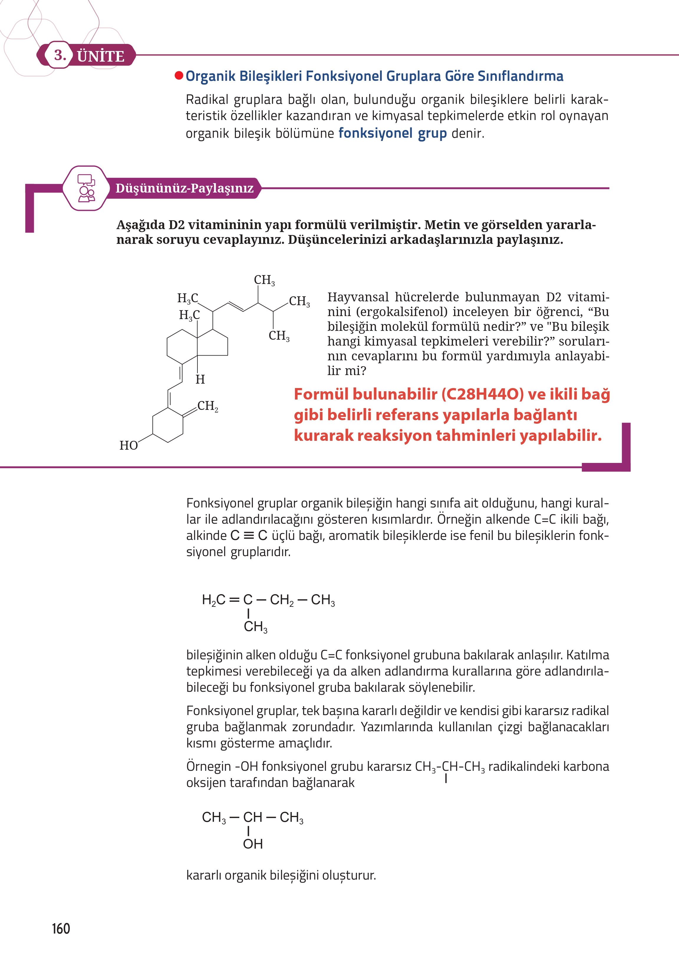 12. Sınıf Meb Yayınları Fen Lisesi Kimya Ders Kitabı Sayfa 160 Cevapları