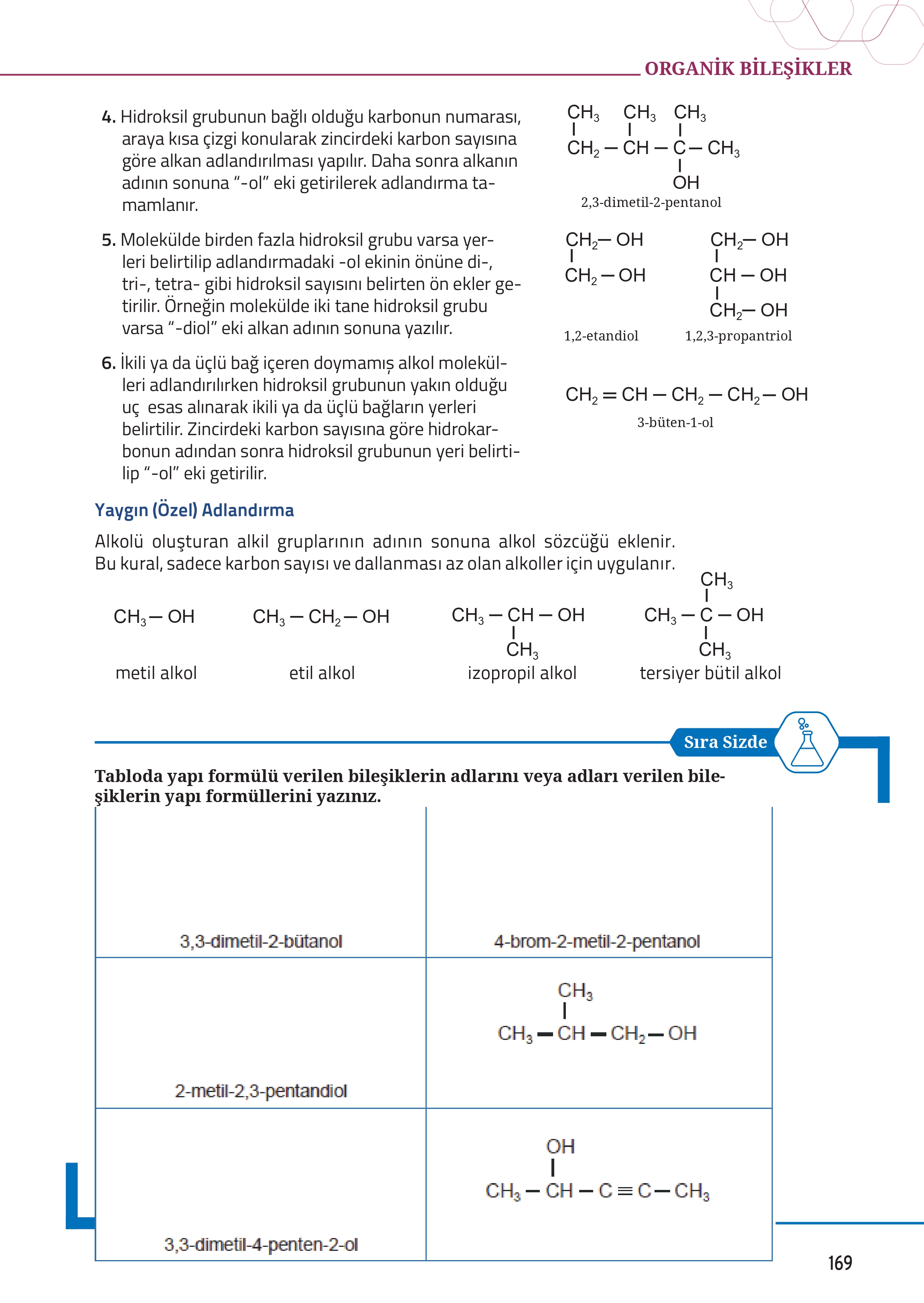 12. Sınıf Meb Yayınları Fen Lisesi Kimya Ders Kitabı Sayfa 169 Cevapları 12. Sınıf Meb Yayınları Fen Lisesi Kimya Ders Kitabı Sayfa 169 Cevapları