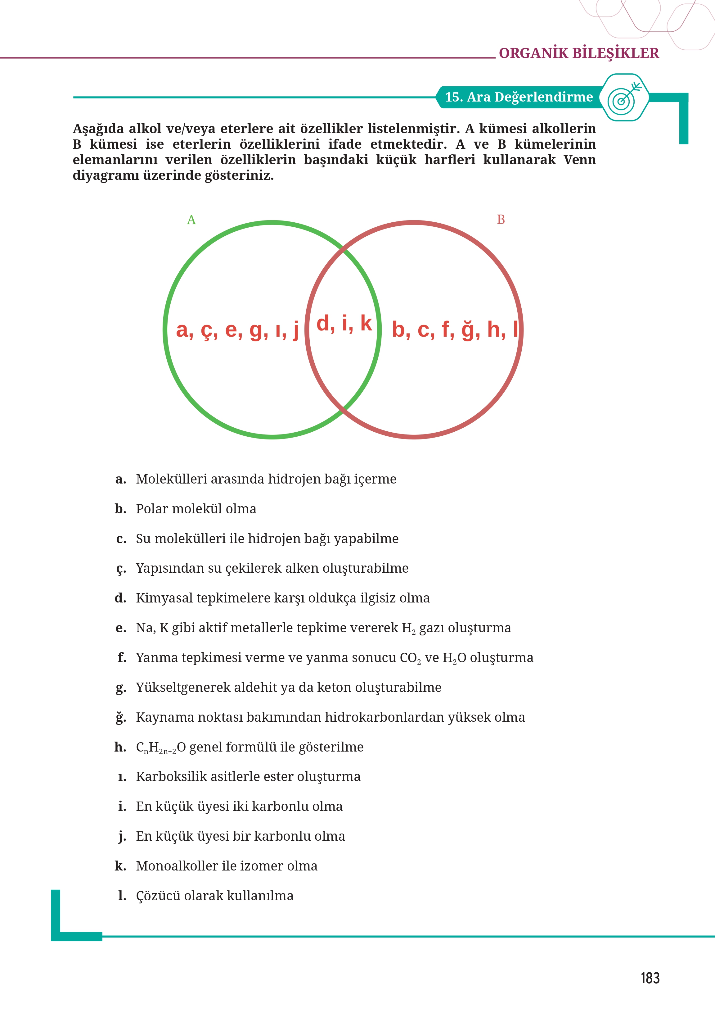 12. Sınıf Meb Yayınları Fen Lisesi Kimya Ders Kitabı Sayfa 183 Cevapları 12. Sınıf Meb Yayınları Fen Lisesi Kimya Ders Kitabı Sayfa 183 Cevapları