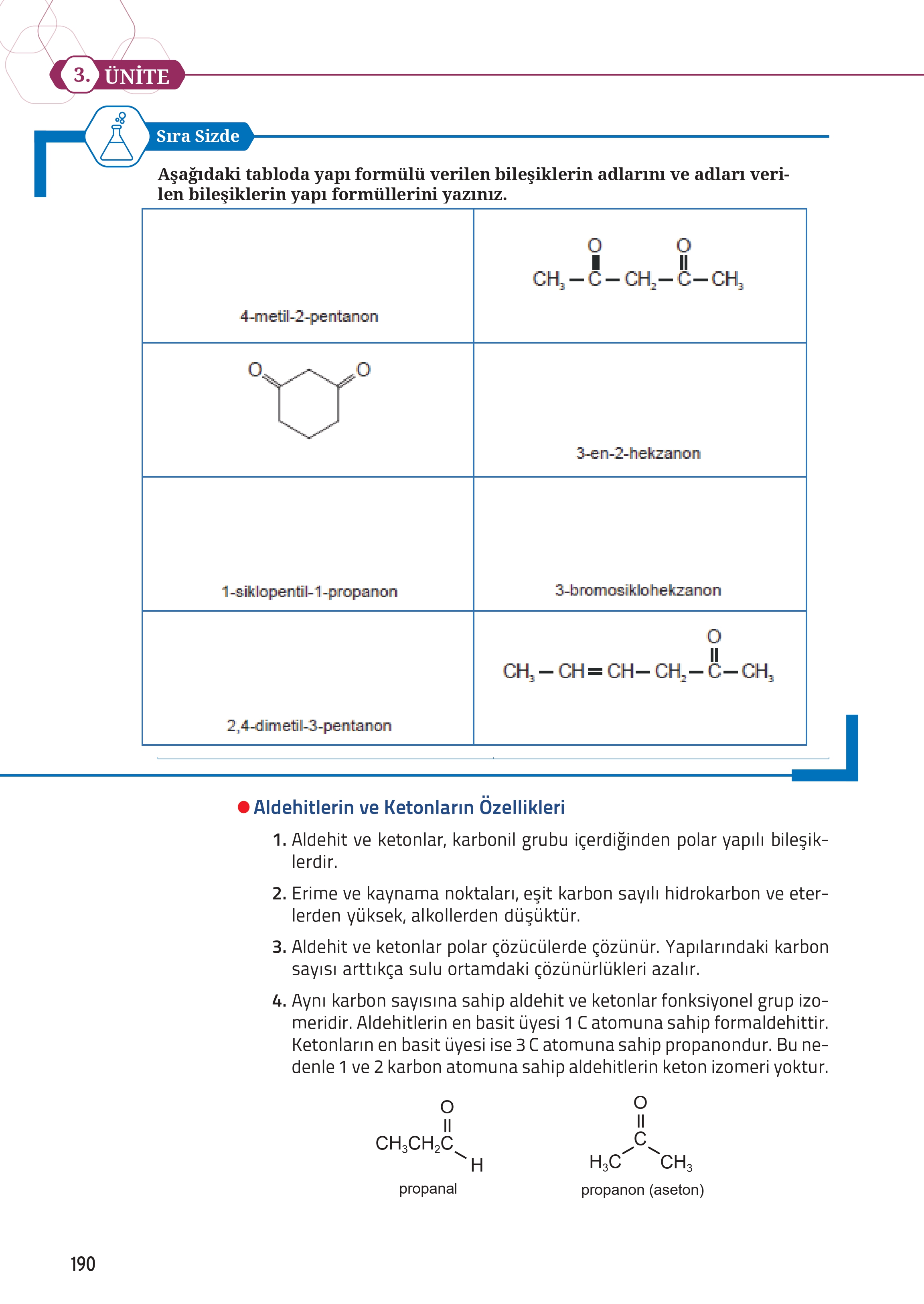 12. Sınıf Meb Yayınları Fen Lisesi Kimya Ders Kitabı Sayfa 190 Cevapları 12. Sınıf Meb Yayınları Fen Lisesi Kimya Ders Kitabı Sayfa 190 Cevapları