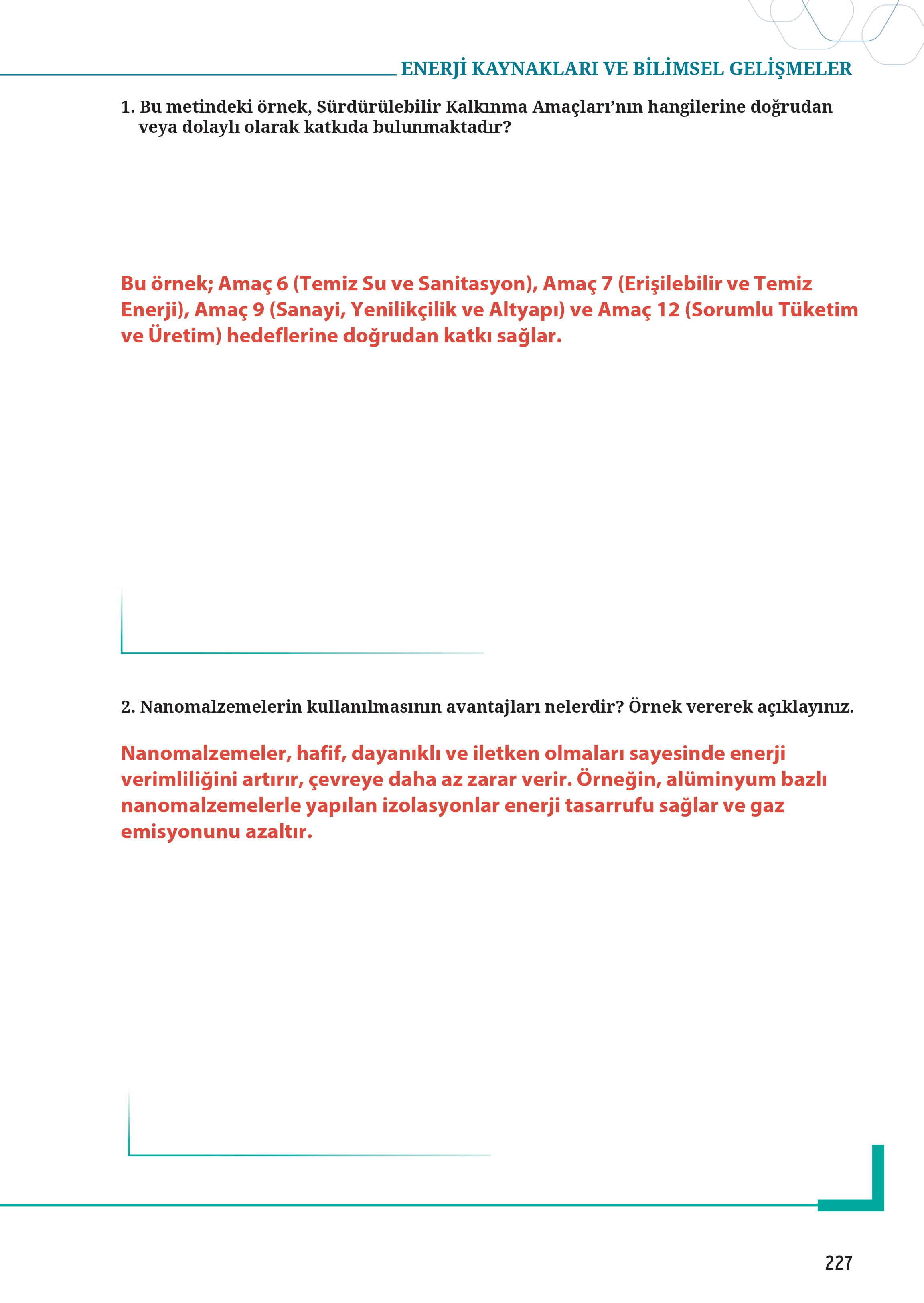 12. Sınıf Meb Yayınları Fen Lisesi Kimya Ders Kitabı Sayfa 227 Cevapları 12. Sınıf Meb Yayınları Fen Lisesi Kimya Ders Kitabı Sayfa 227 Cevapları