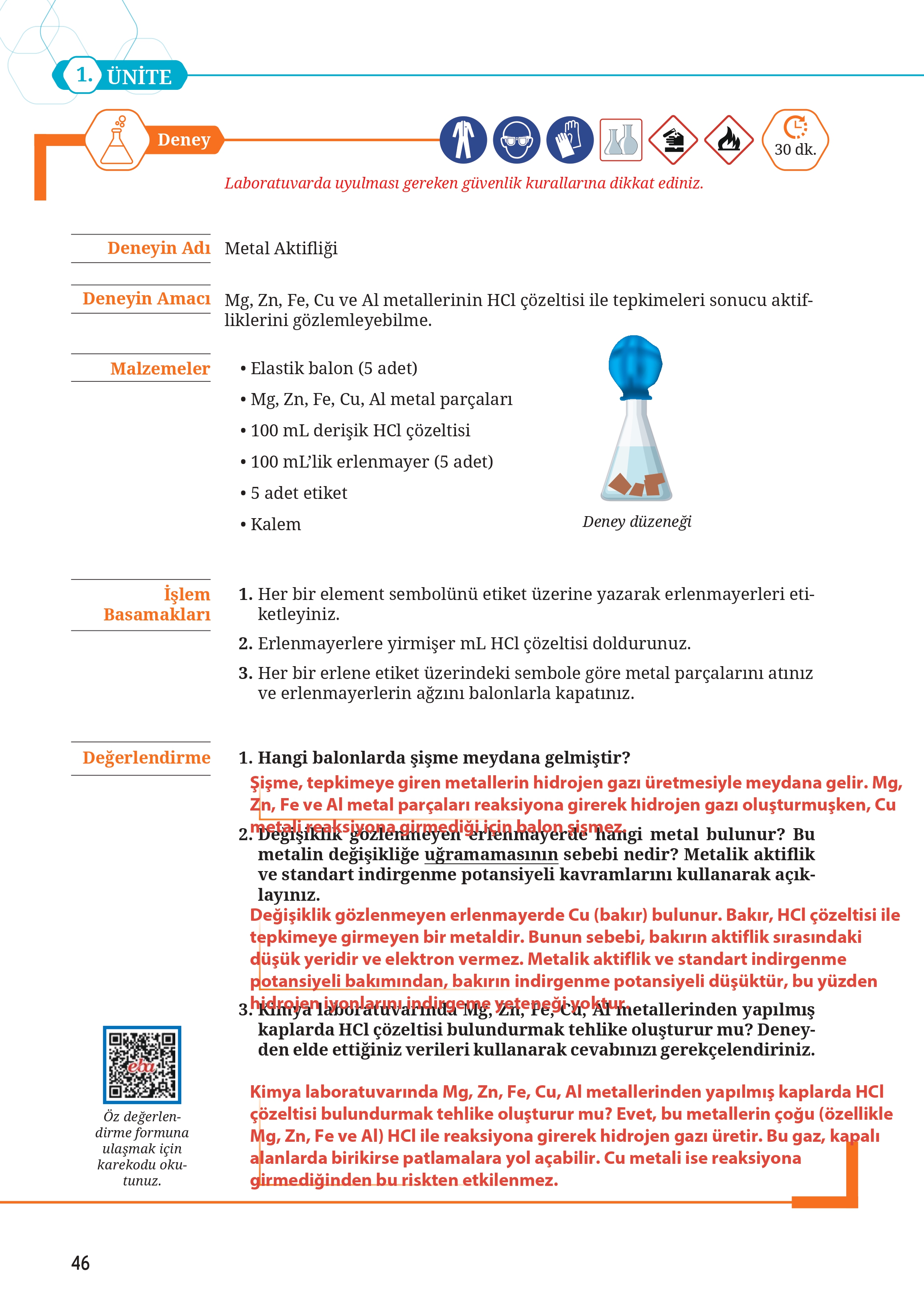 12. Sınıf Meb Yayınları Fen Lisesi Kimya Ders Kitabı Sayfa 46 Cevapları 12. Sınıf Meb Yayınları Fen Lisesi Kimya Ders Kitabı Sayfa 46 Cevapları