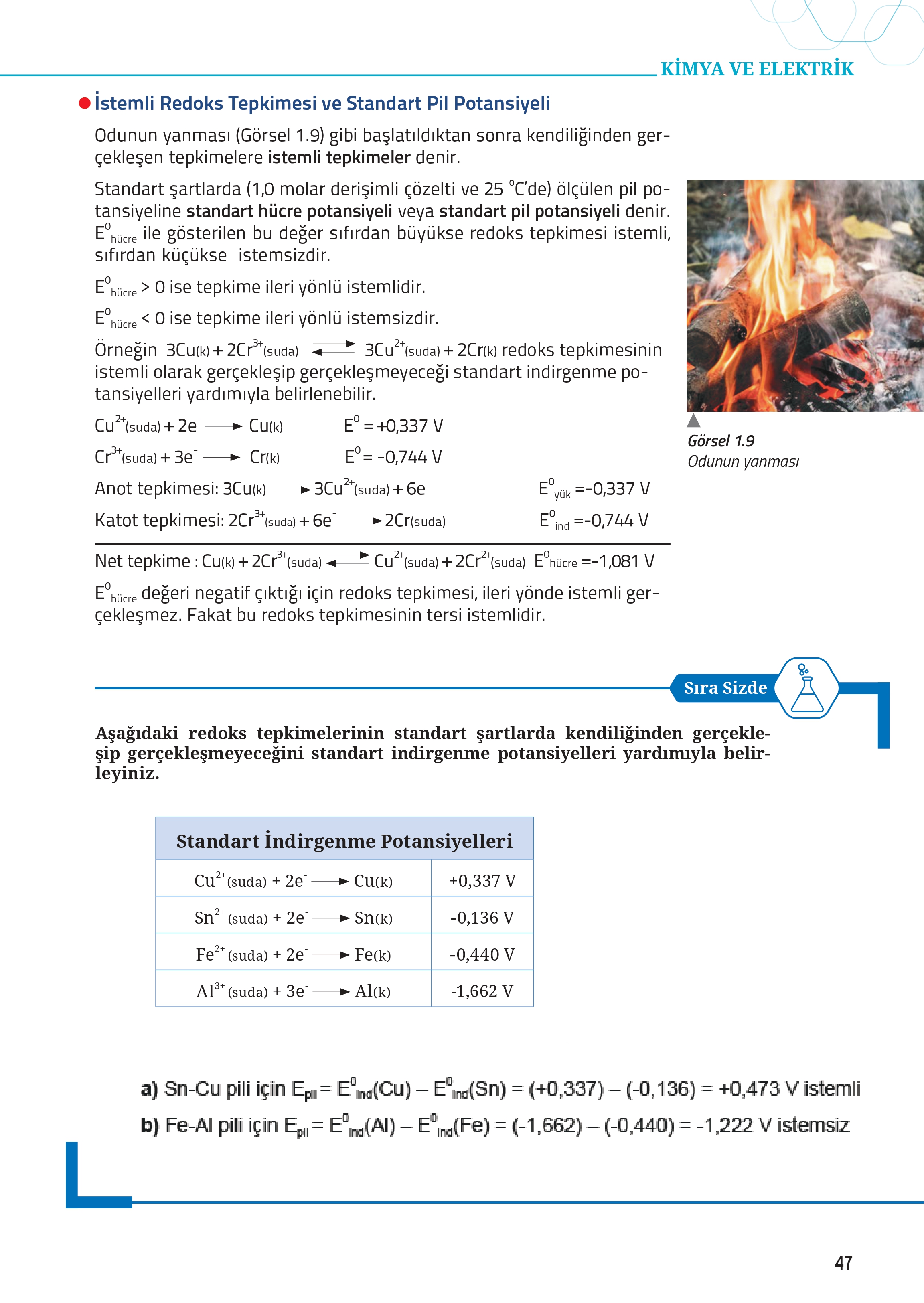 12. Sınıf Meb Yayınları Fen Lisesi Kimya Ders Kitabı Sayfa 47 Cevapları 12. Sınıf Meb Yayınları Fen Lisesi Kimya Ders Kitabı Sayfa 47 Cevapları