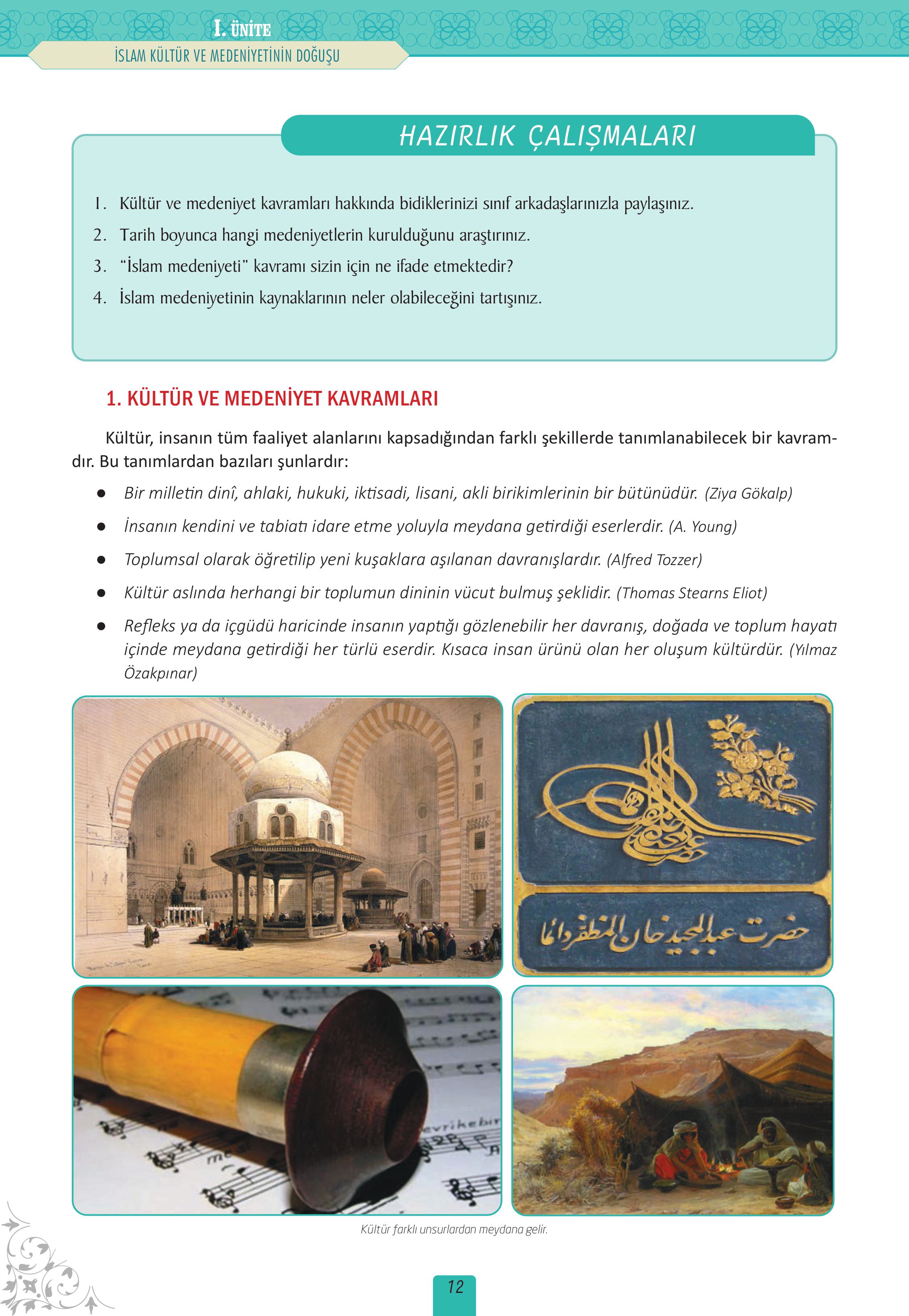 12. Sınıf Meb Yayınları İslam Kültür Ve Medeniyeti Ders Kitabı Sayfa 12 Cevapları 12. Sınıf Meb Yayınları İslam Kültür Ve Medeniyeti Ders Kitabı Sayfa 12 Cevapları