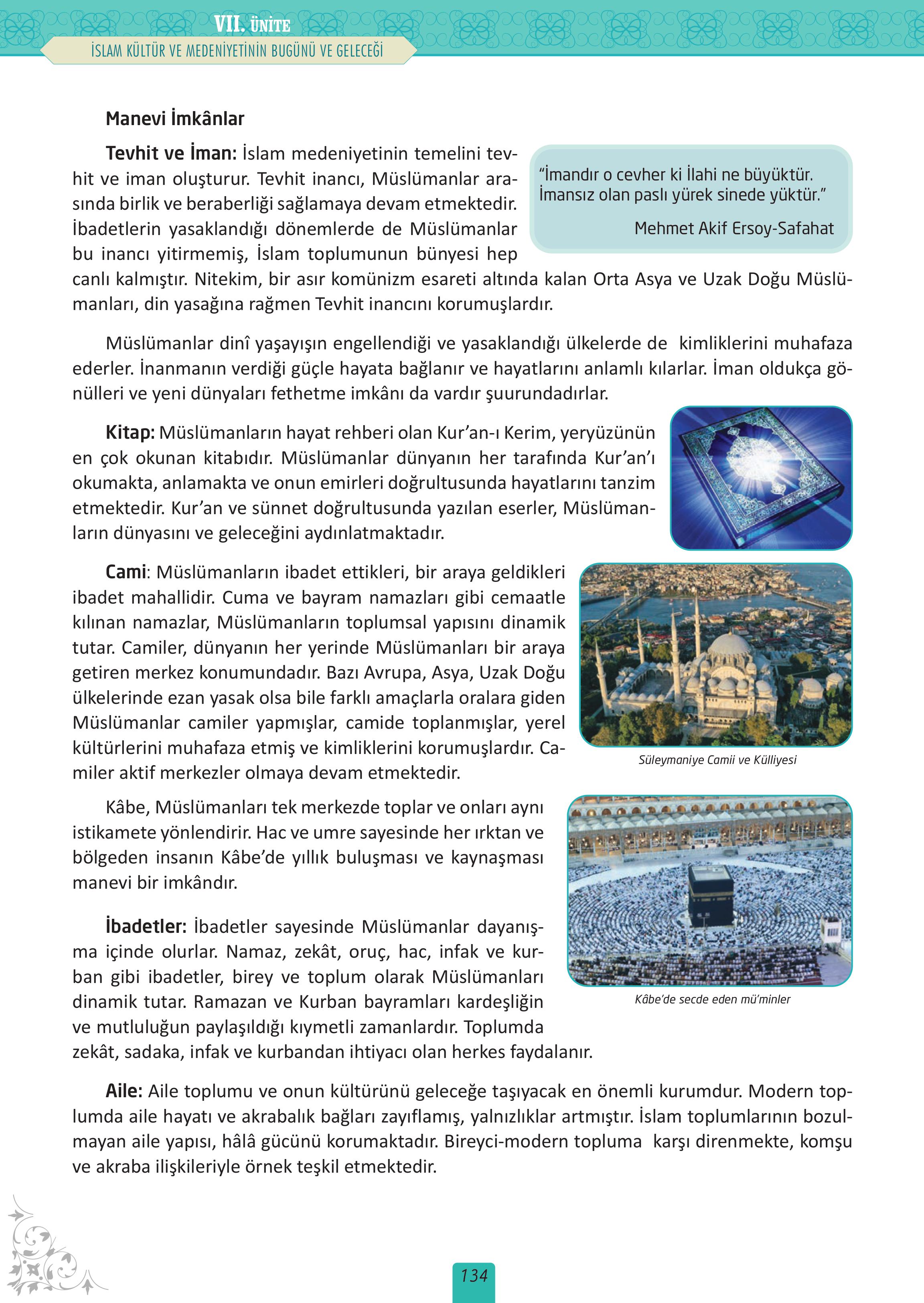 12. Sınıf Meb Yayınları İslam Kültür Ve Medeniyeti Ders Kitabı Sayfa 134 Cevapları