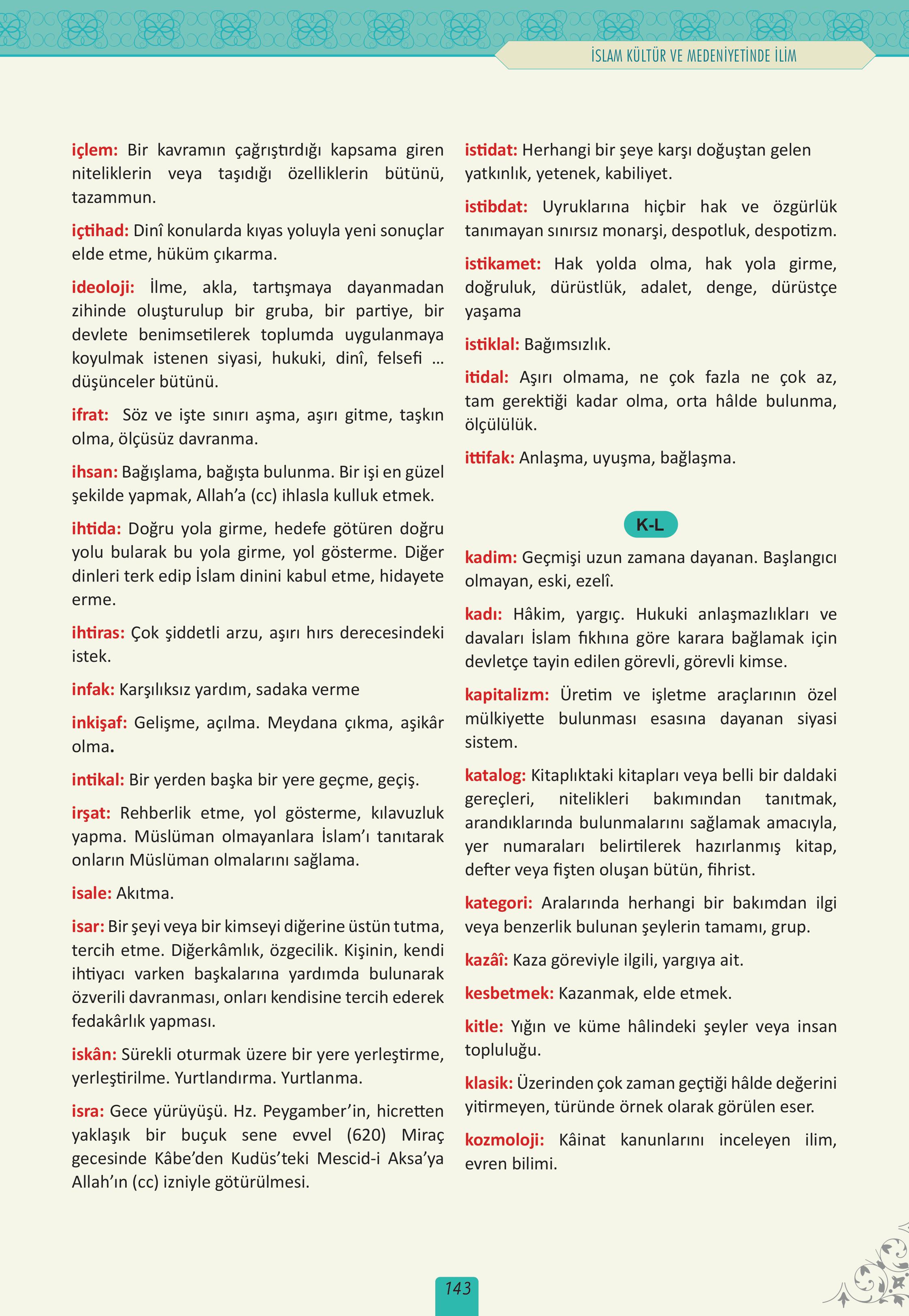 12. Sınıf Meb Yayınları İslam Kültür Ve Medeniyeti Ders Kitabı Sayfa 143 Cevapları 12. Sınıf Meb Yayınları İslam Kültür Ve Medeniyeti Ders Kitabı Sayfa 143 Cevapları