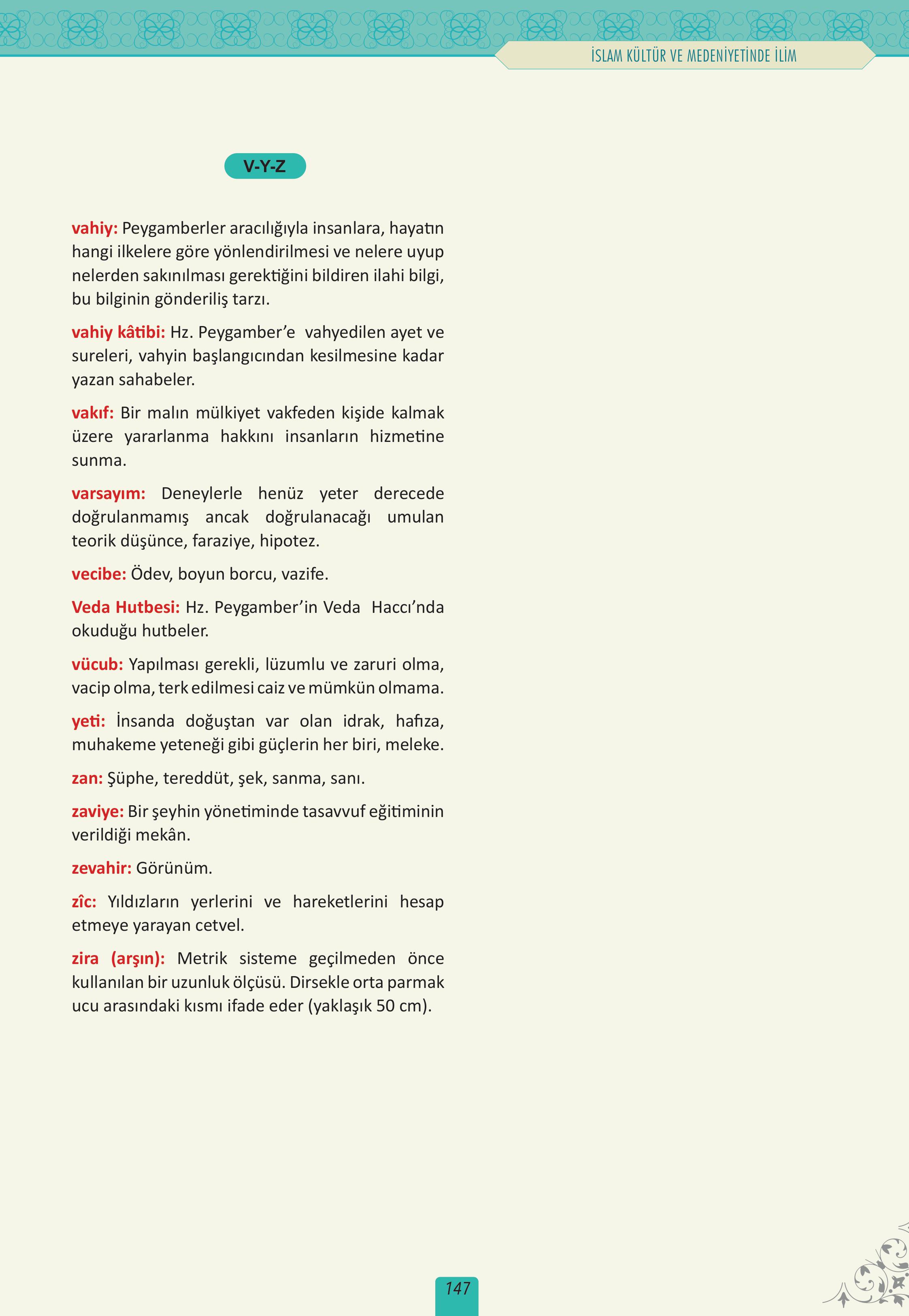 12. Sınıf Meb Yayınları İslam Kültür Ve Medeniyeti Ders Kitabı Sayfa 147 Cevapları