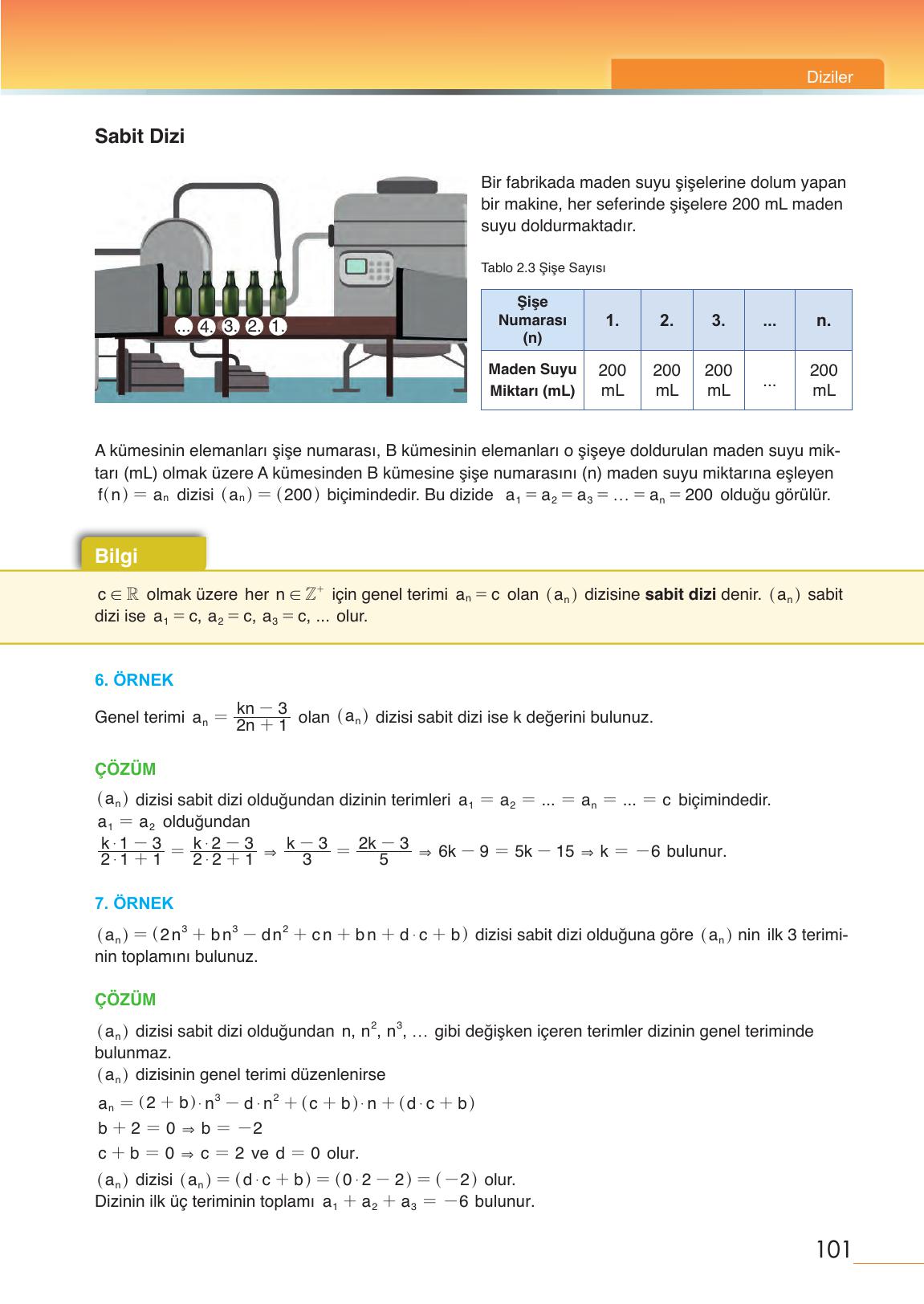 12. Sınıf Meb Yayınları Matematik Ders Kitabı Sayfa 101 Cevapları