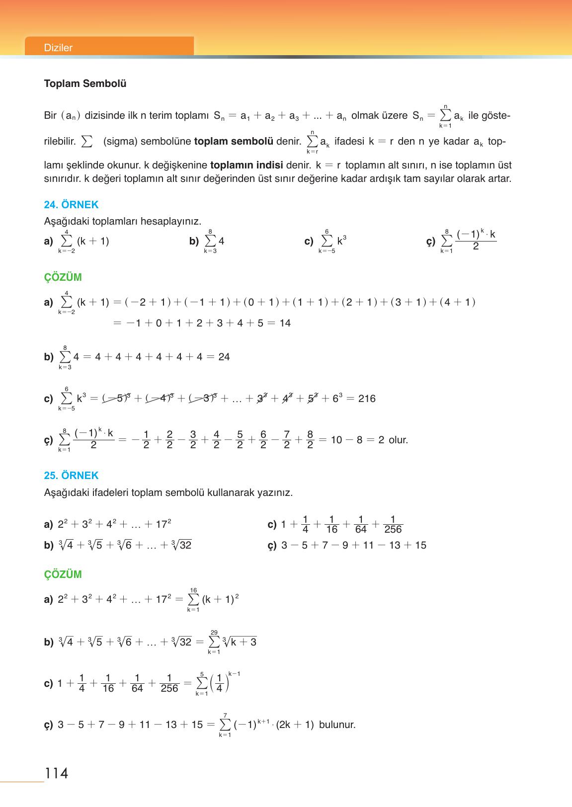 12. Sınıf Meb Yayınları Matematik Ders Kitabı Sayfa 114 Cevapları 12. Sınıf Meb Yayınları Matematik Ders Kitabı Sayfa 114 Cevapları