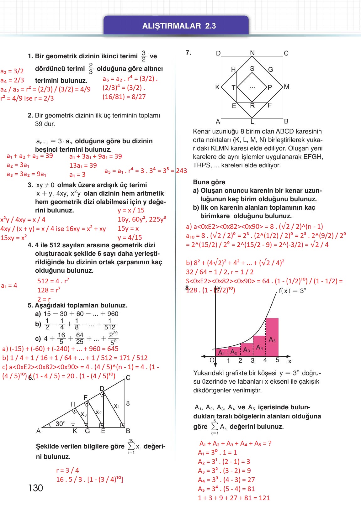 12. Sınıf Meb Yayınları Matematik Ders Kitabı Sayfa 130 Cevapları 12. Sınıf Meb Yayınları Matematik Ders Kitabı Sayfa 130 Cevapları