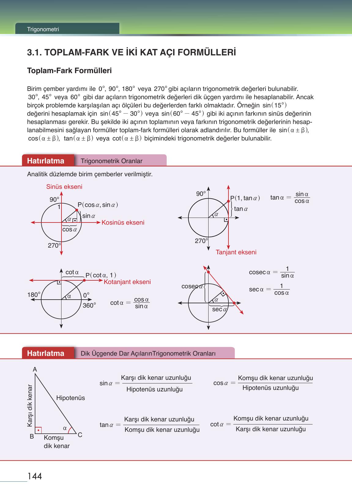 12. Sınıf Meb Yayınları Matematik Ders Kitabı Sayfa 144 Cevapları 12. Sınıf Meb Yayınları Matematik Ders Kitabı Sayfa 144 Cevapları