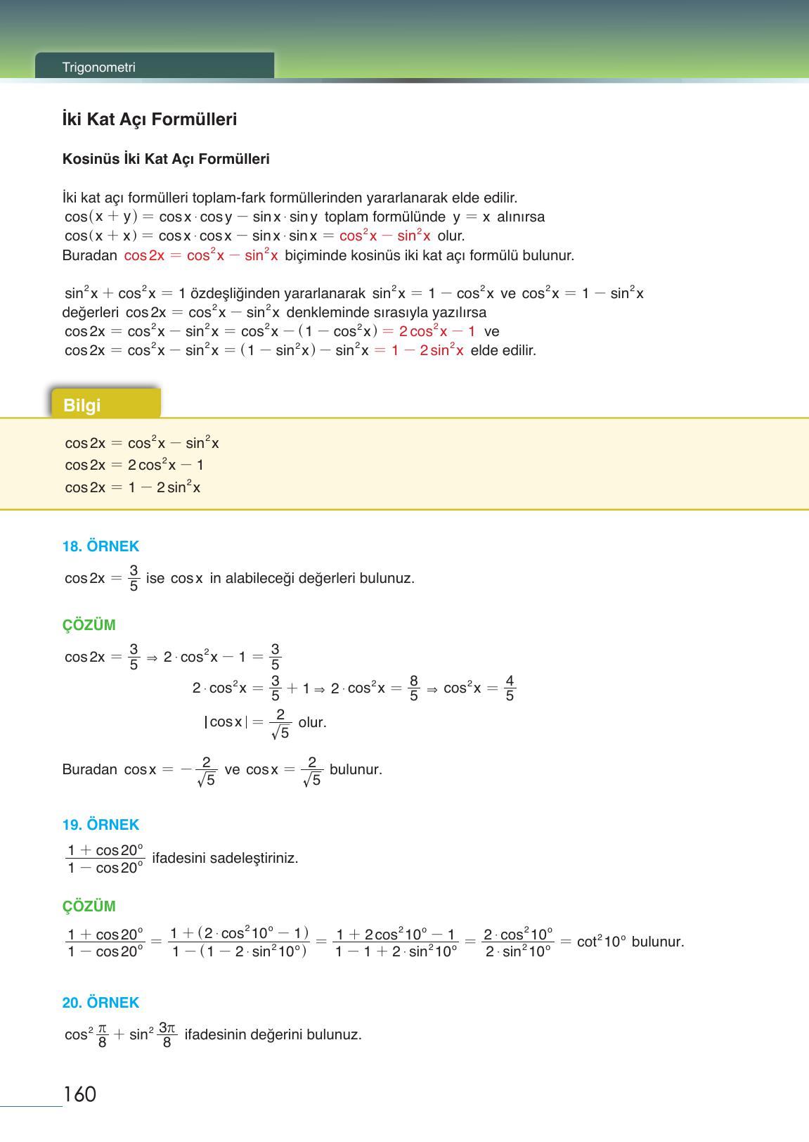 12. Sınıf Meb Yayınları Matematik Ders Kitabı Sayfa 160 Cevapları 12. Sınıf Meb Yayınları Matematik Ders Kitabı Sayfa 160 Cevapları