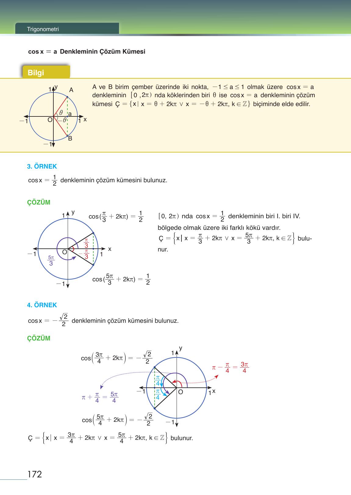 12. Sınıf Meb Yayınları Matematik Ders Kitabı Sayfa 172 Cevapları