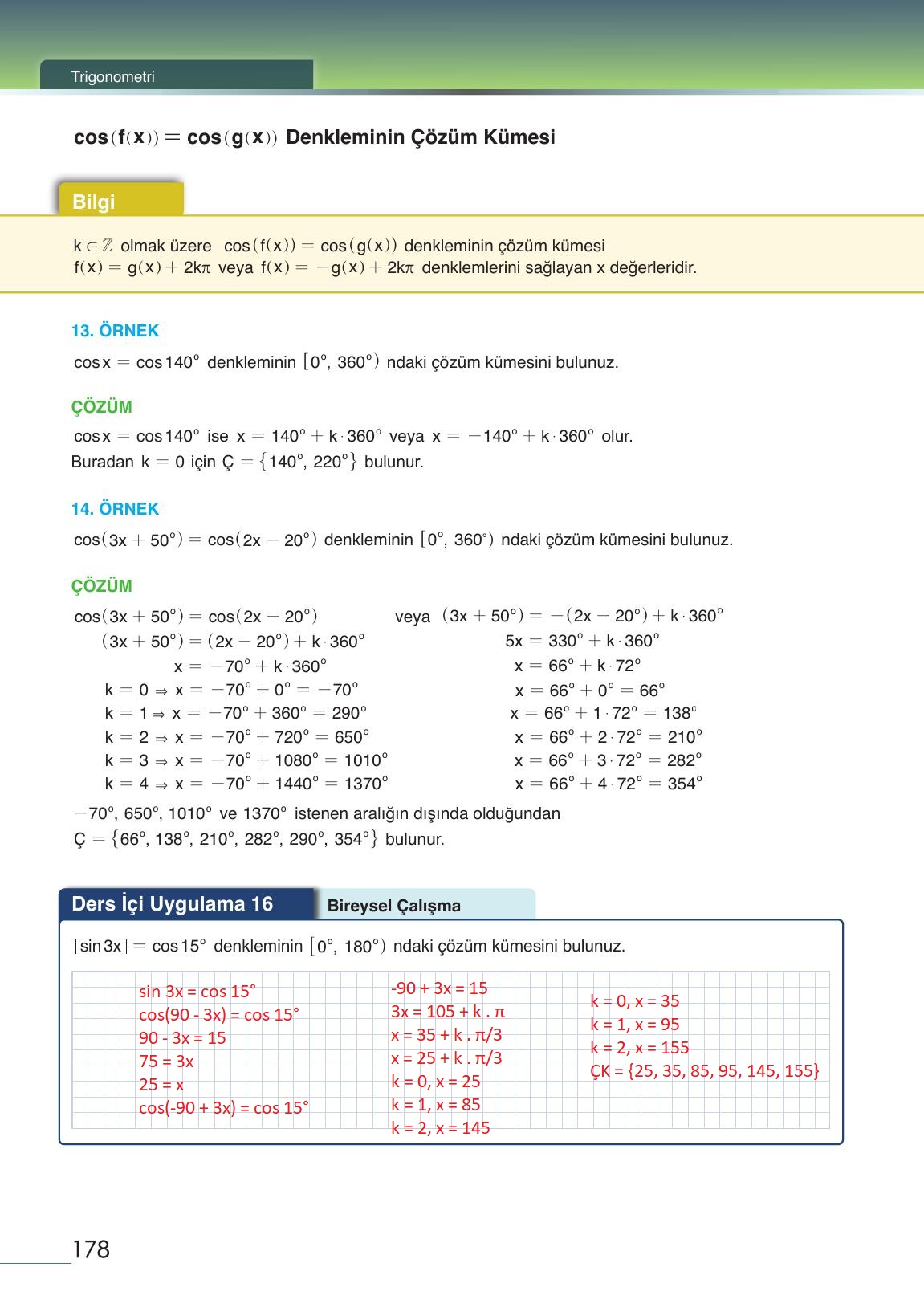 12. Sınıf Meb Yayınları Matematik Ders Kitabı Sayfa 178 Cevapları 12. Sınıf Meb Yayınları Matematik Ders Kitabı Sayfa 178 Cevapları