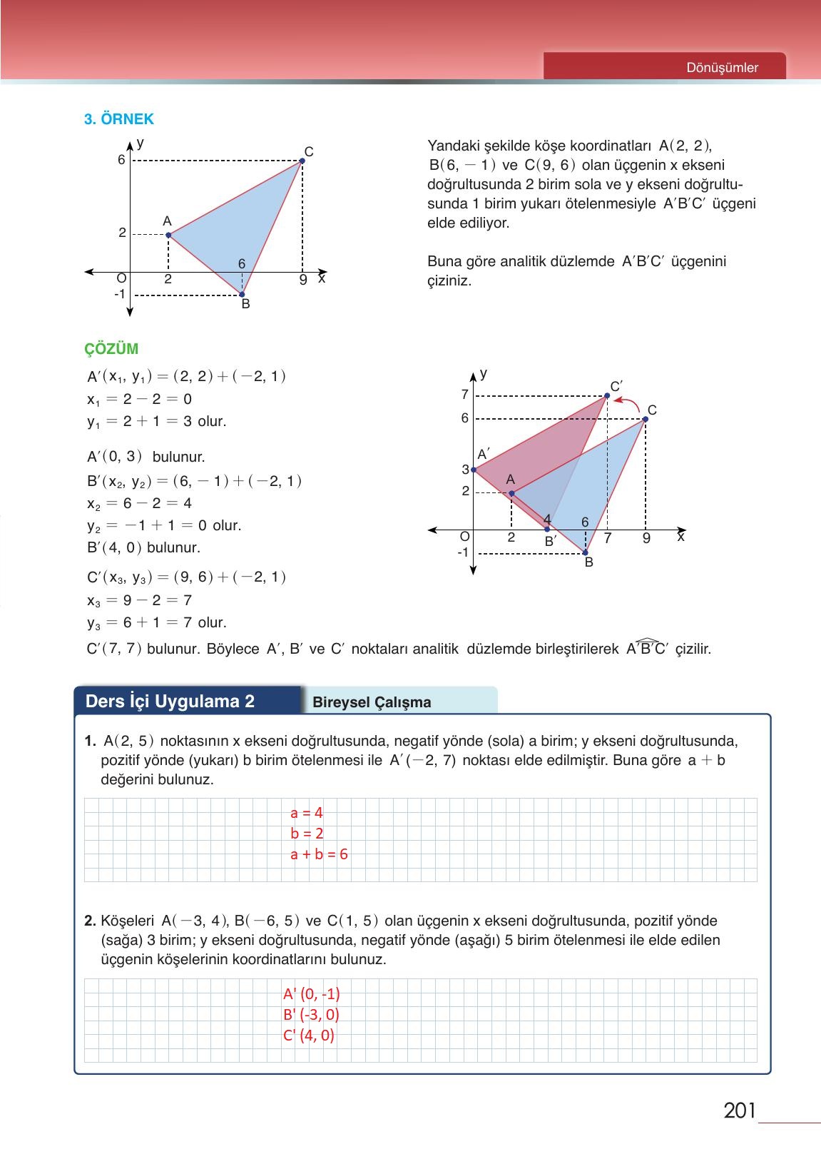 12. Sınıf Meb Yayınları Matematik Ders Kitabı Sayfa 201 Cevapları