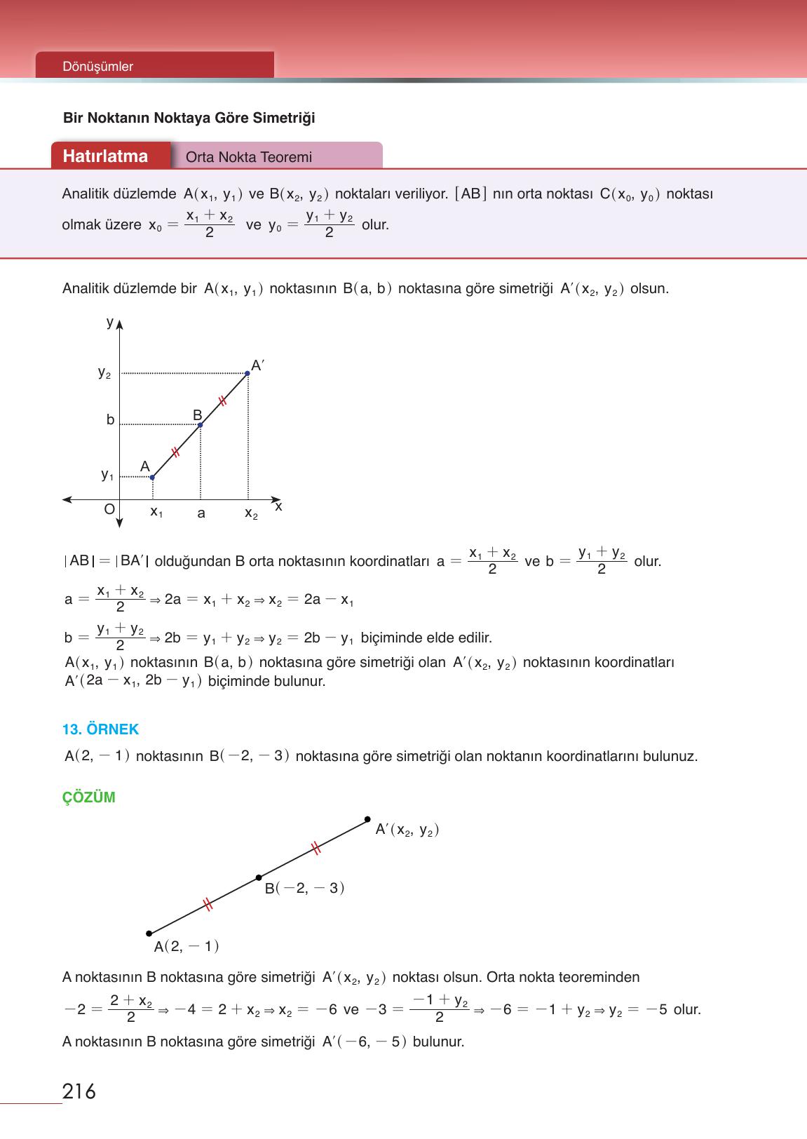 12. Sınıf Meb Yayınları Matematik Ders Kitabı Sayfa 216 Cevapları