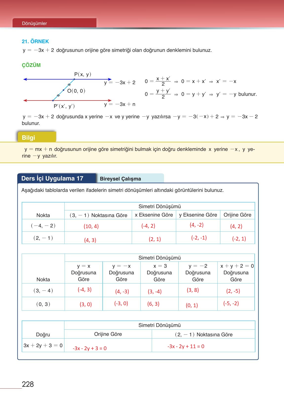 12. Sınıf Meb Yayınları Matematik Ders Kitabı Sayfa 228 Cevapları