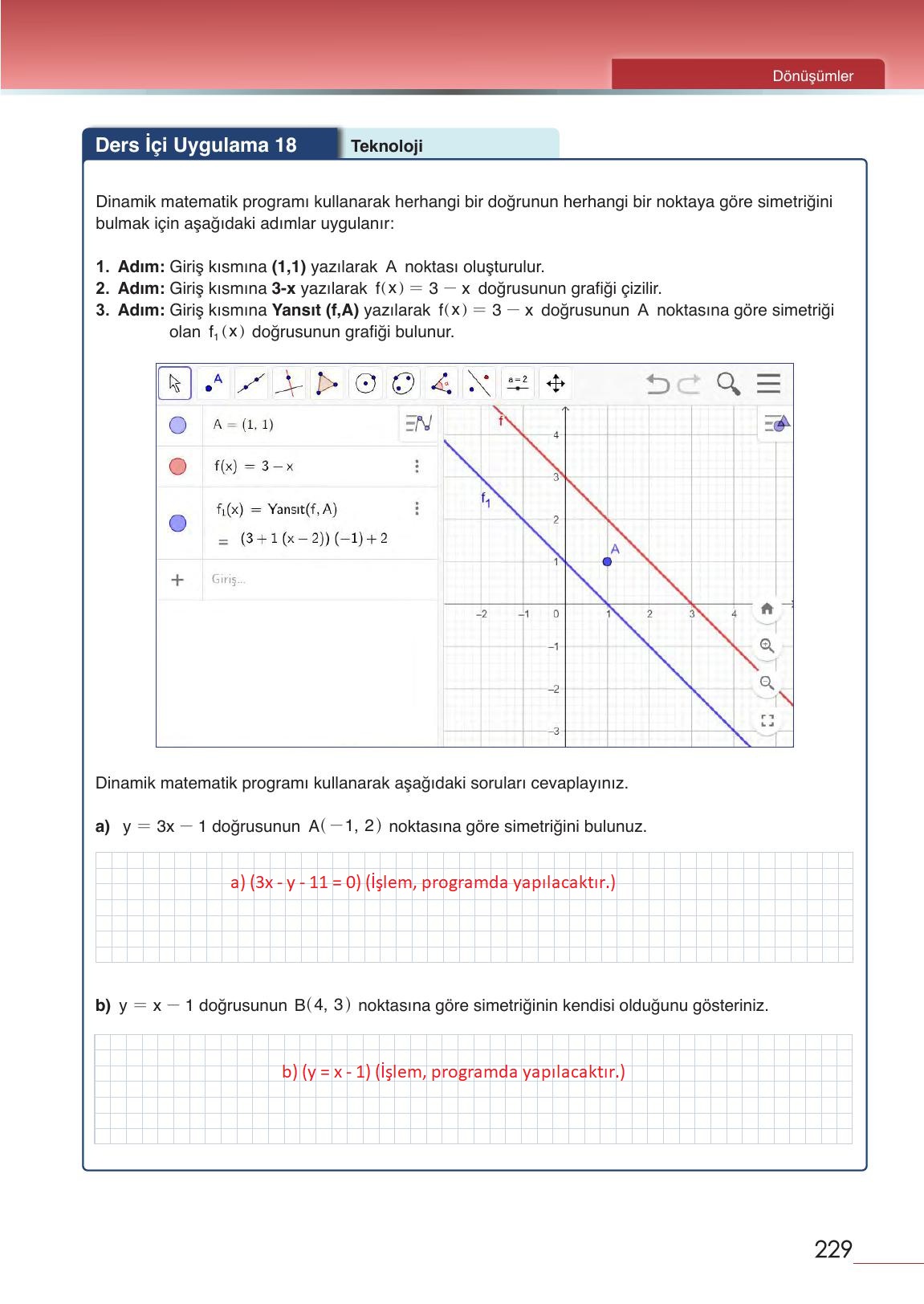 12. Sınıf Meb Yayınları Matematik Ders Kitabı Sayfa 229 Cevapları