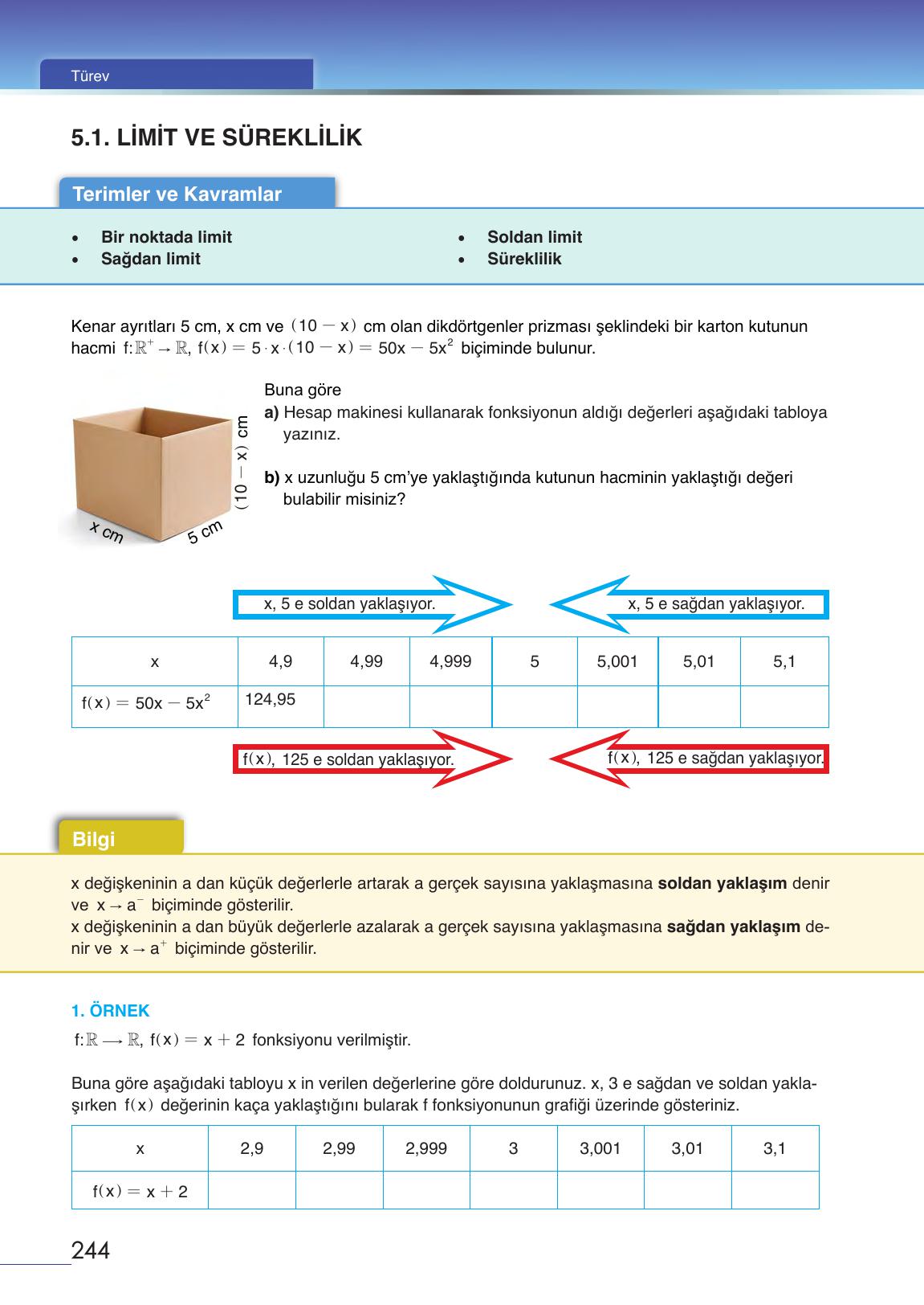 12. Sınıf Meb Yayınları Matematik Ders Kitabı Sayfa 244 Cevapları