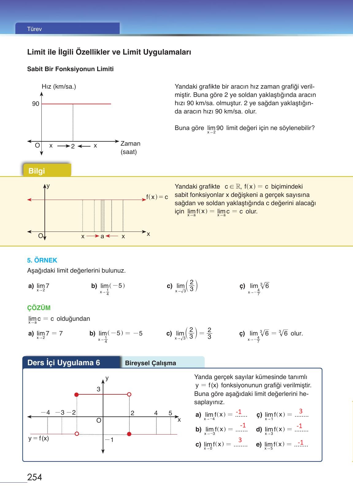 12. Sınıf Meb Yayınları Matematik Ders Kitabı Sayfa 254 Cevapları