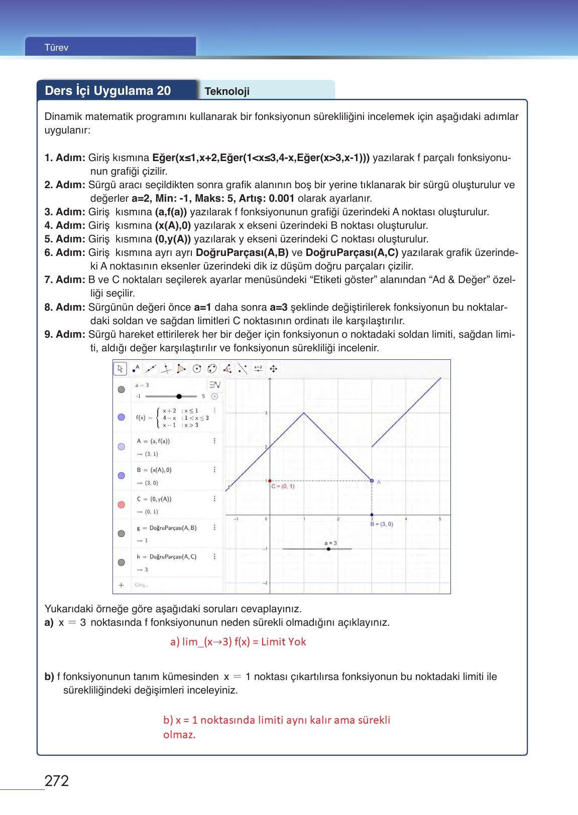 12. Sınıf Meb Yayınları Matematik Ders Kitabı Sayfa 272 Cevapları