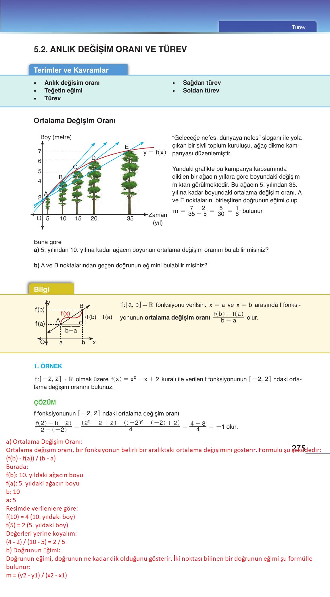 12. Sınıf Meb Yayınları Matematik Ders Kitabı Sayfa 275 Cevapları