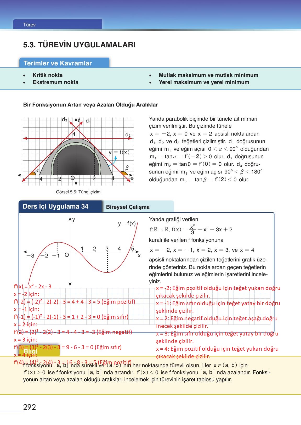 12. Sınıf Meb Yayınları Matematik Ders Kitabı Sayfa 292 Cevapları