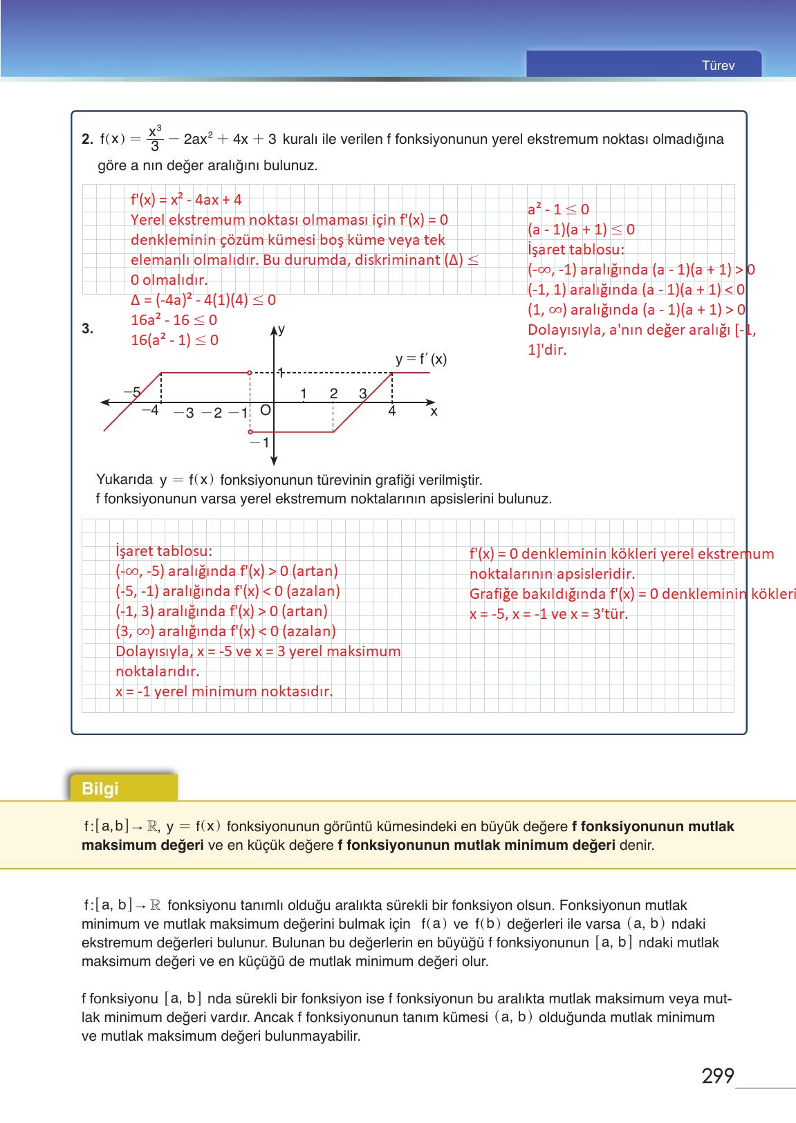 12. Sınıf Meb Yayınları Matematik Ders Kitabı Sayfa 299 Cevapları