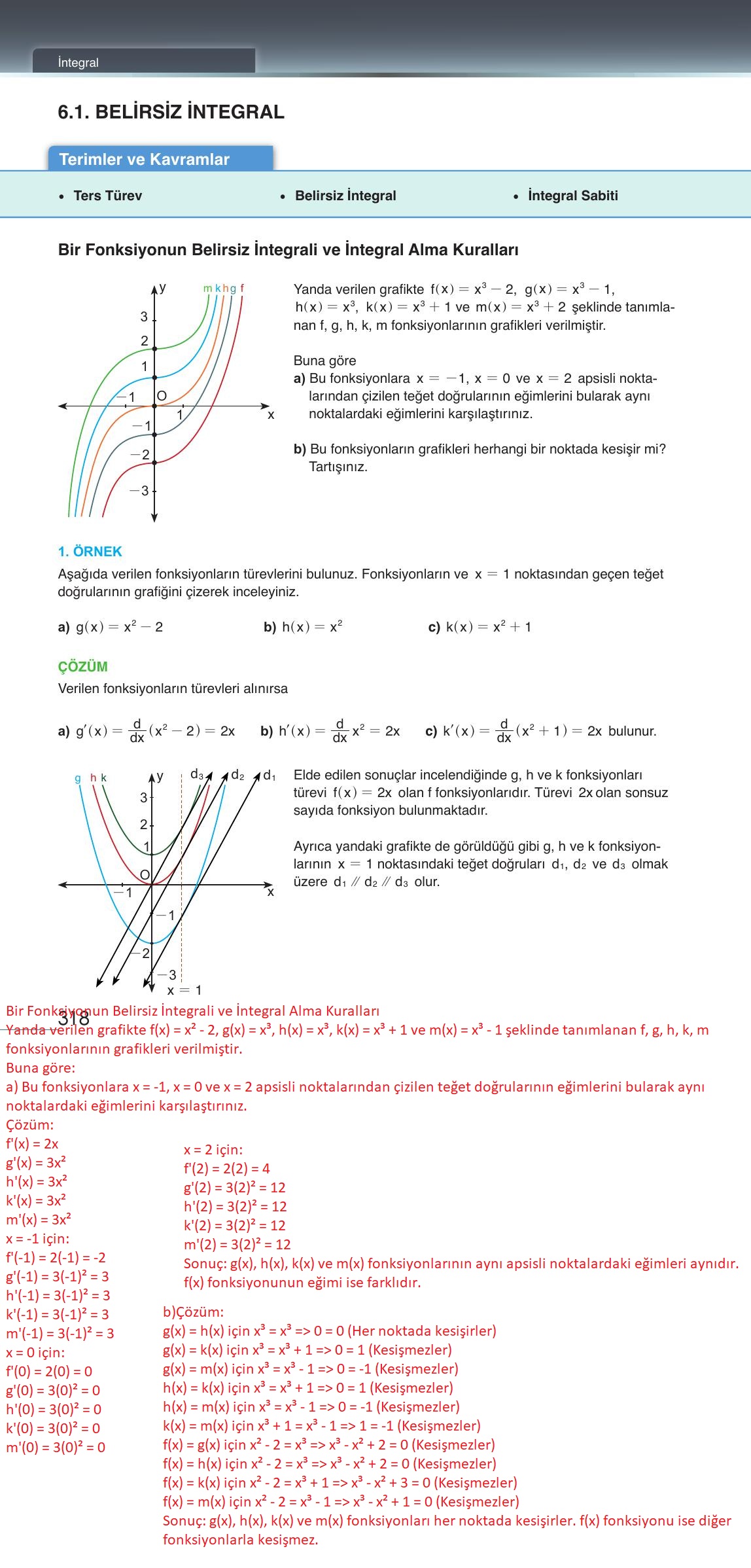12. Sınıf Meb Yayınları Matematik Ders Kitabı Sayfa 318 Cevapları