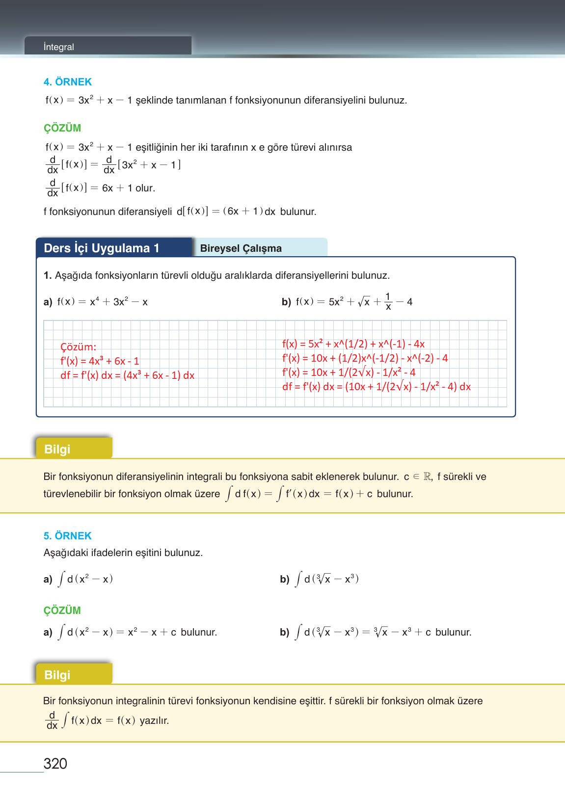 12. Sınıf Meb Yayınları Matematik Ders Kitabı Sayfa 320 Cevapları