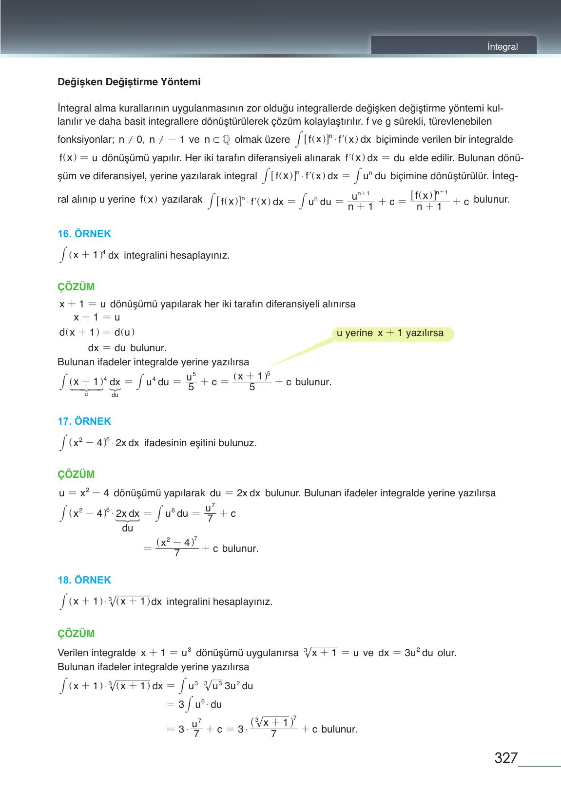 12. Sınıf Meb Yayınları Matematik Ders Kitabı Sayfa 327 Cevapları