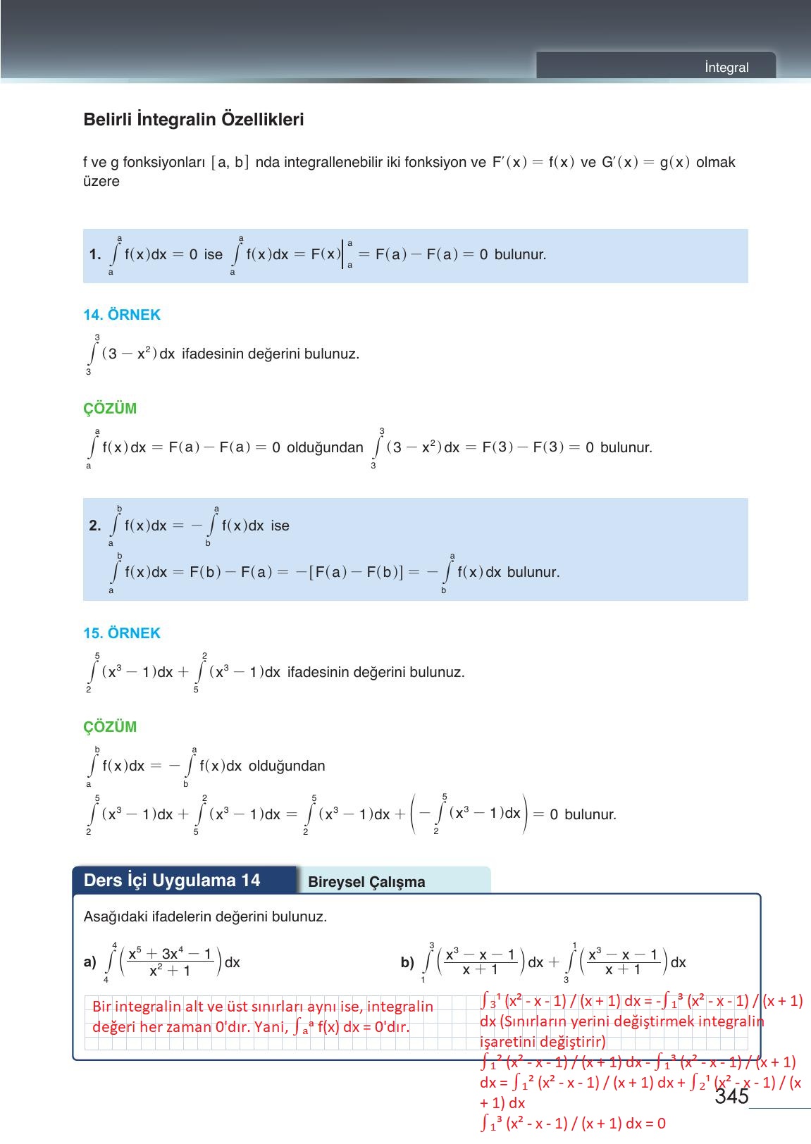 12. Sınıf Meb Yayınları Matematik Ders Kitabı Sayfa 345 Cevapları