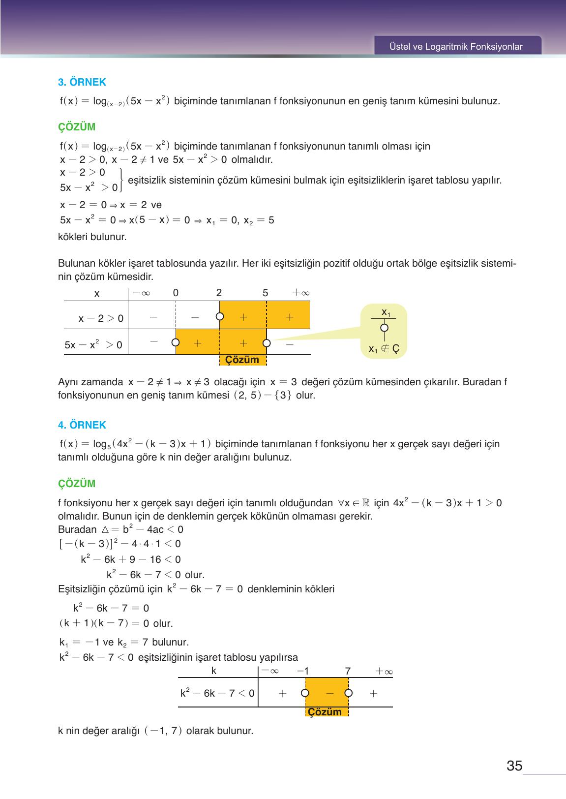 12. Sınıf Meb Yayınları Matematik Ders Kitabı Sayfa 35 Cevapları