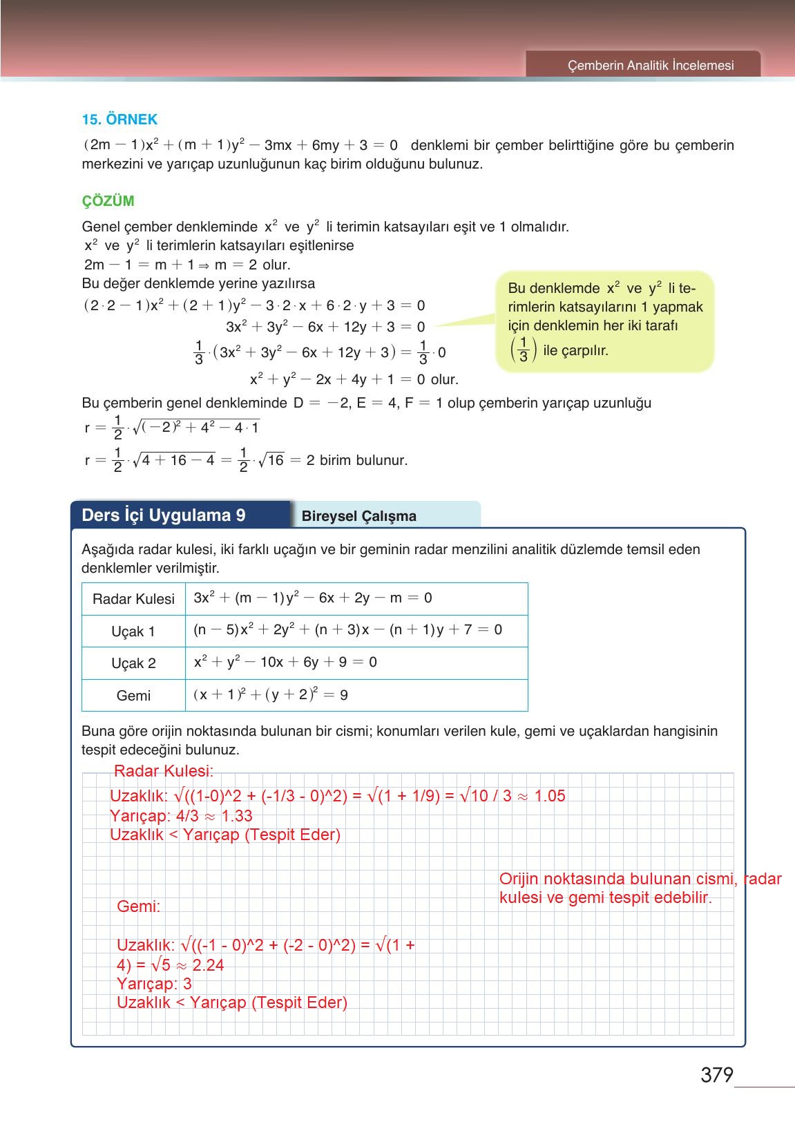 12. Sınıf Meb Yayınları Matematik Ders Kitabı Sayfa 379 Cevapları