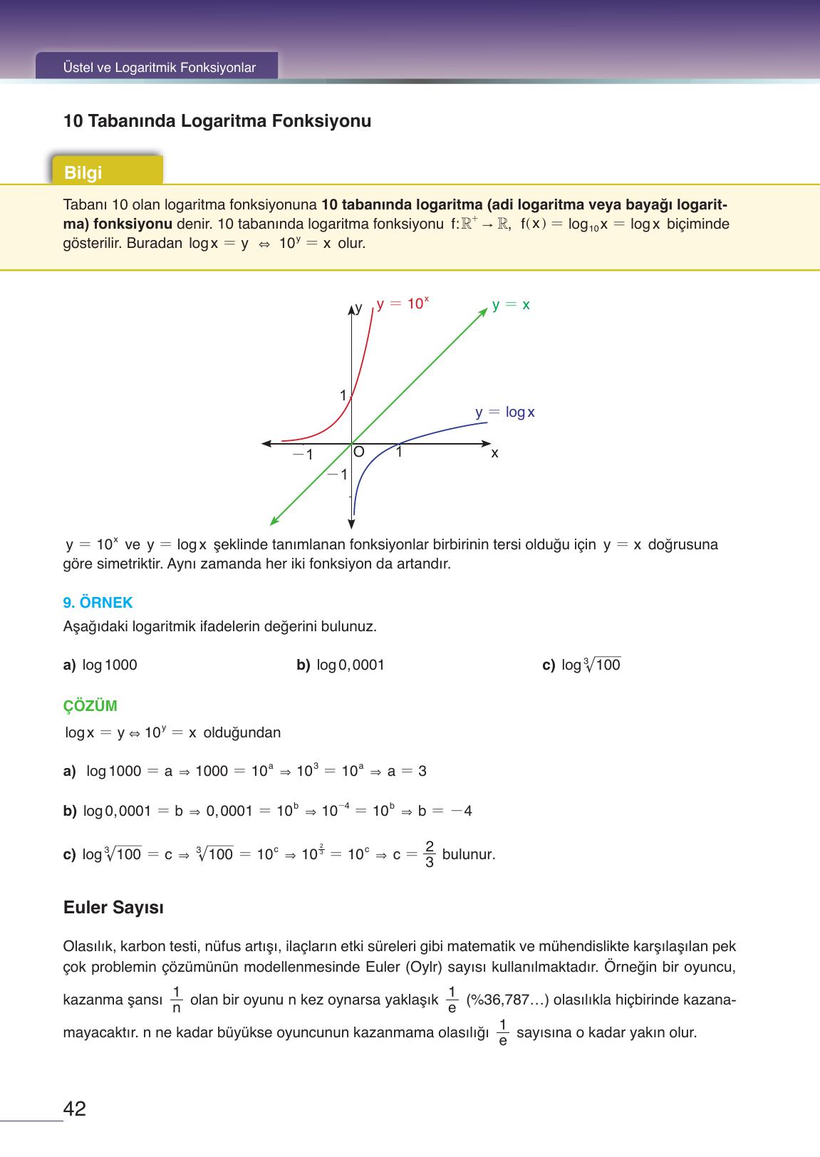 12. Sınıf Meb Yayınları Matematik Ders Kitabı Sayfa 42 Cevapları