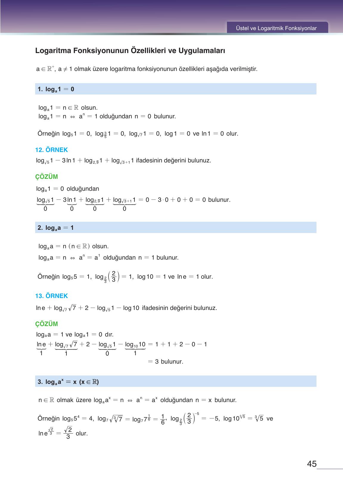 12. Sınıf Meb Yayınları Matematik Ders Kitabı Sayfa 45 Cevapları 12. Sınıf Meb Yayınları Matematik Ders Kitabı Sayfa 45 Cevapları