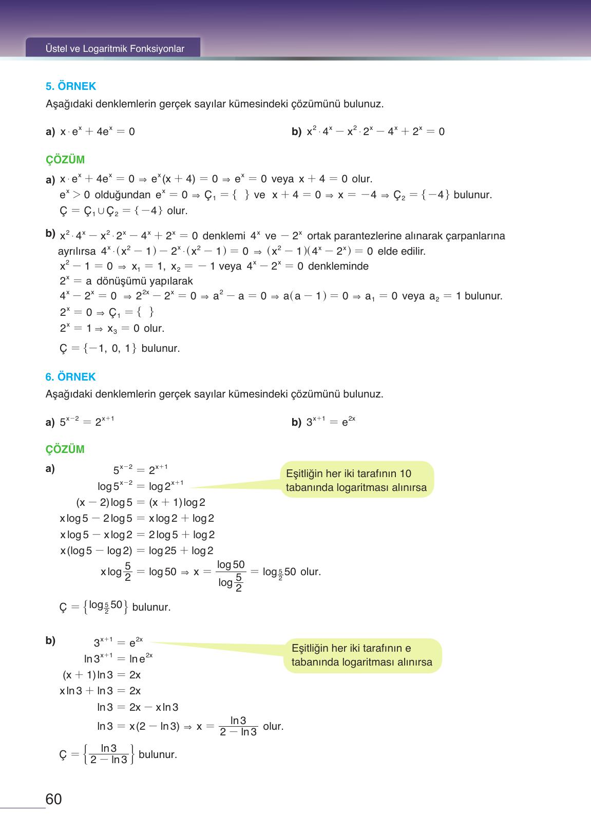 12. Sınıf Meb Yayınları Matematik Ders Kitabı Sayfa 60 Cevapları 12. Sınıf Meb Yayınları Matematik Ders Kitabı Sayfa 60 Cevapları