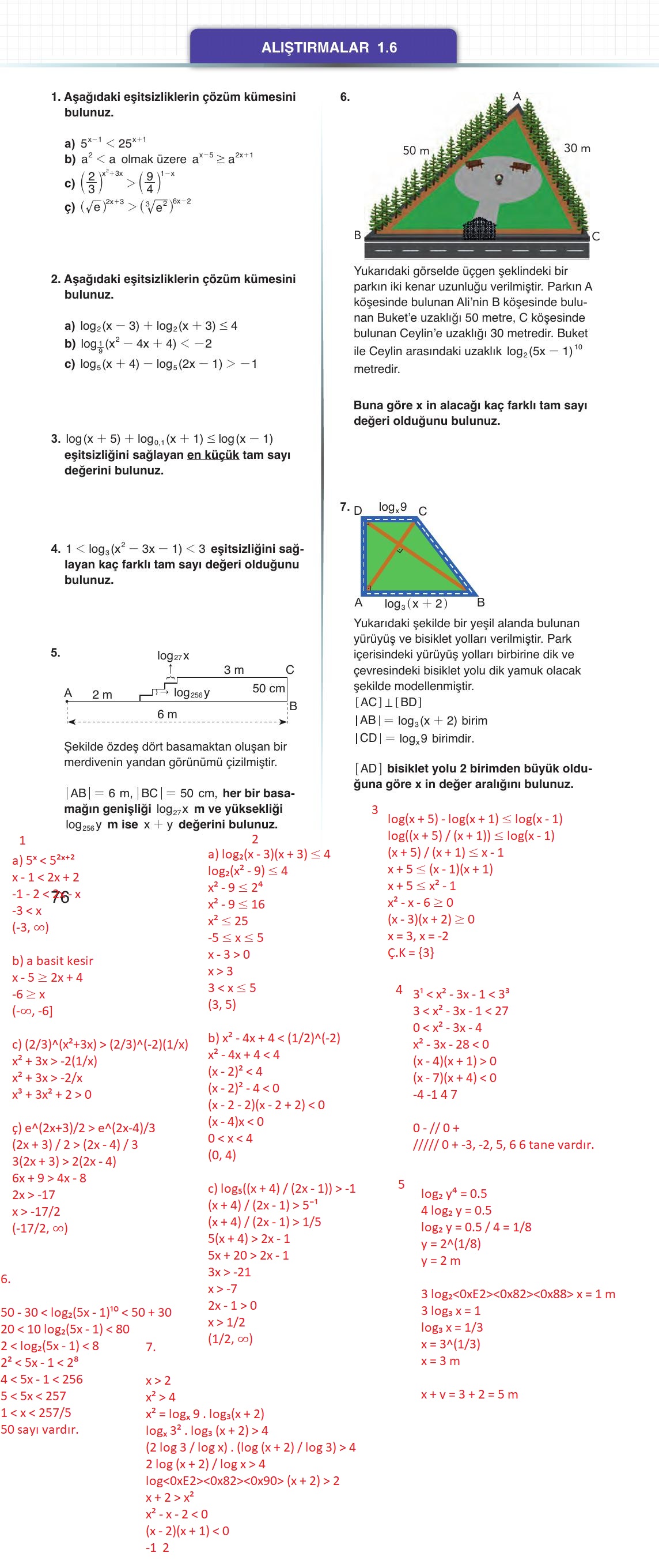 12. Sınıf Meb Yayınları Matematik Ders Kitabı Sayfa 76 Cevapları