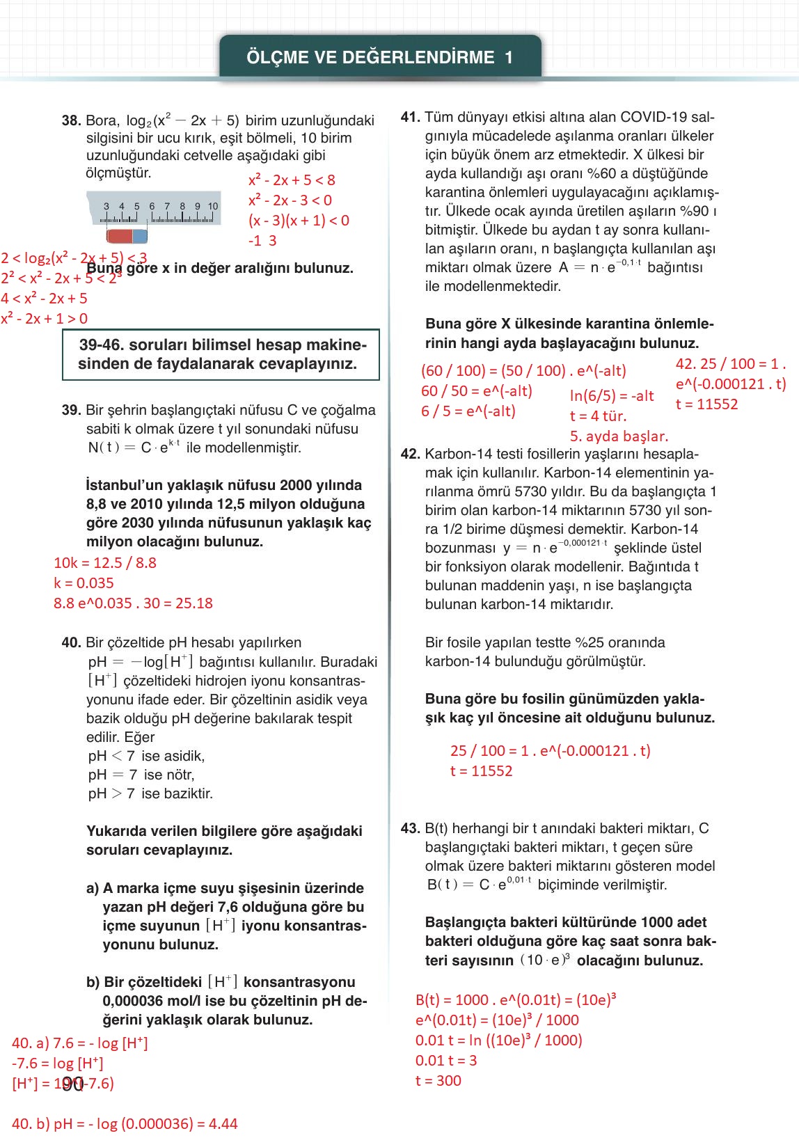 12. Sınıf Meb Yayınları Matematik Ders Kitabı Sayfa 90 Cevapları 12. Sınıf Meb Yayınları Matematik Ders Kitabı Sayfa 90 Cevapları